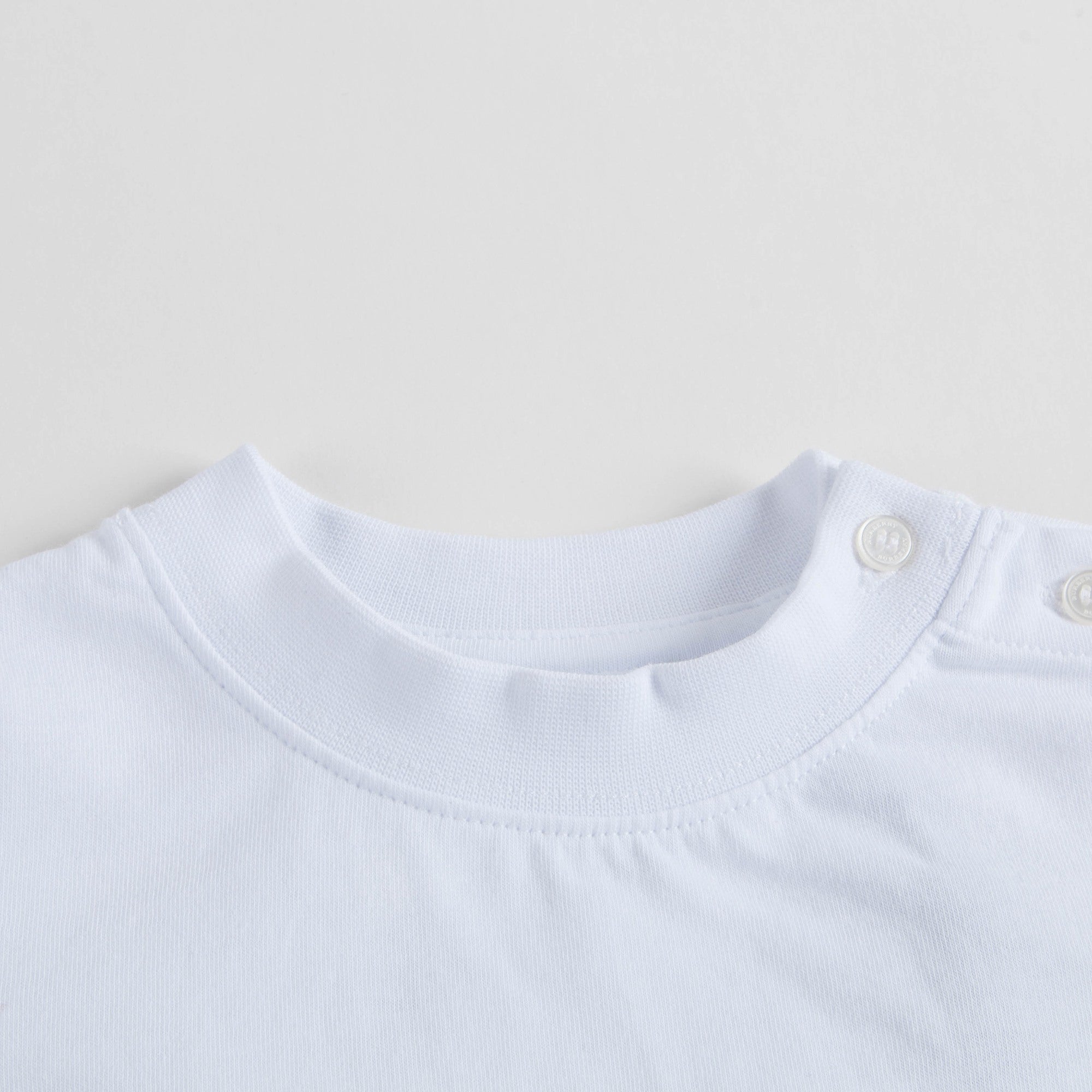 Baby Boys White Cotton T-shirt