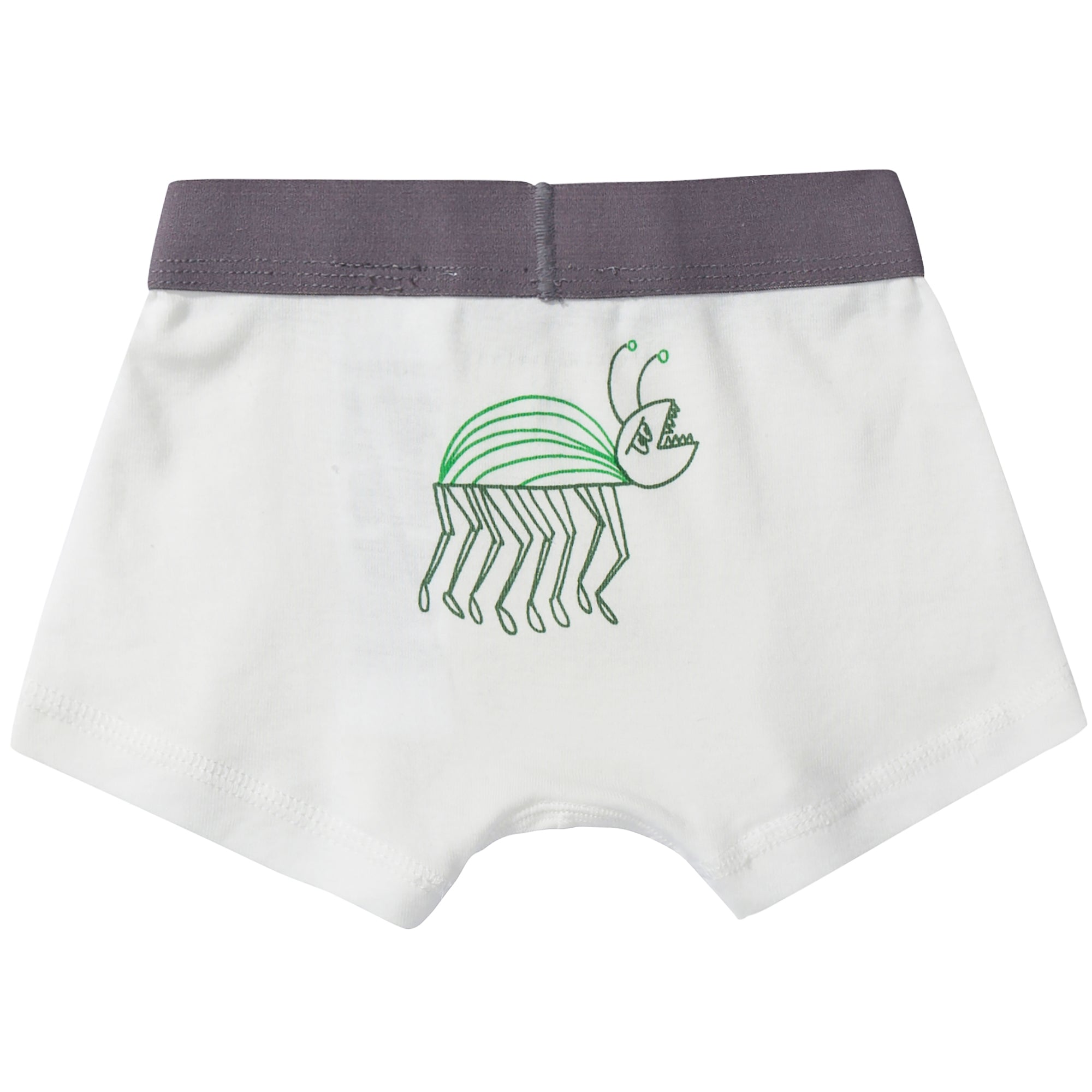 Boys White Organic Cotton Underwear 7 Pack Gift Set