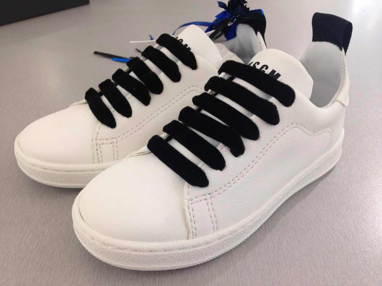 Boys & Girls White Leather Logo Trainers