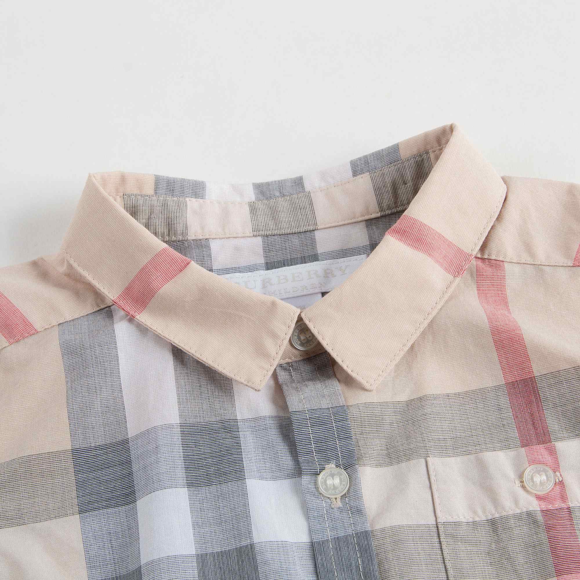 Baby Boys Beige Check Shirt