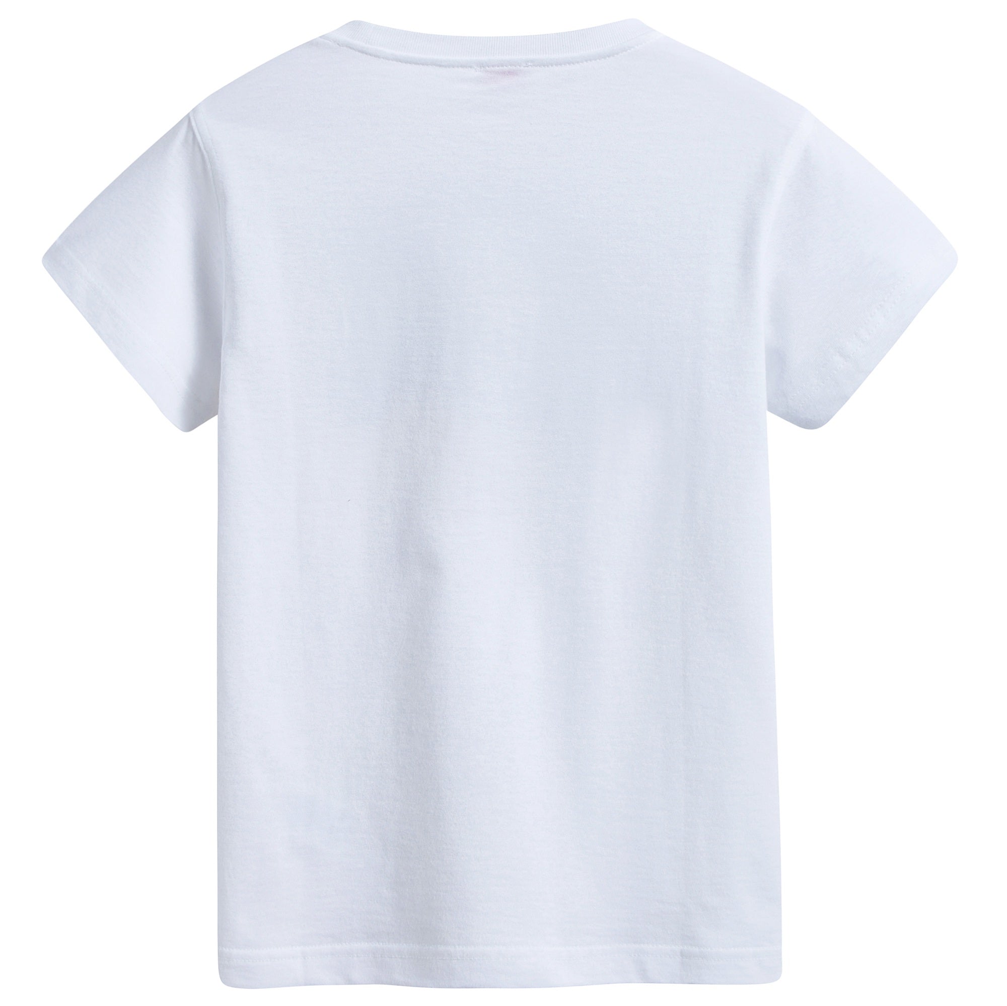 Boys White "Bluette  Car" Cotton T-shirt