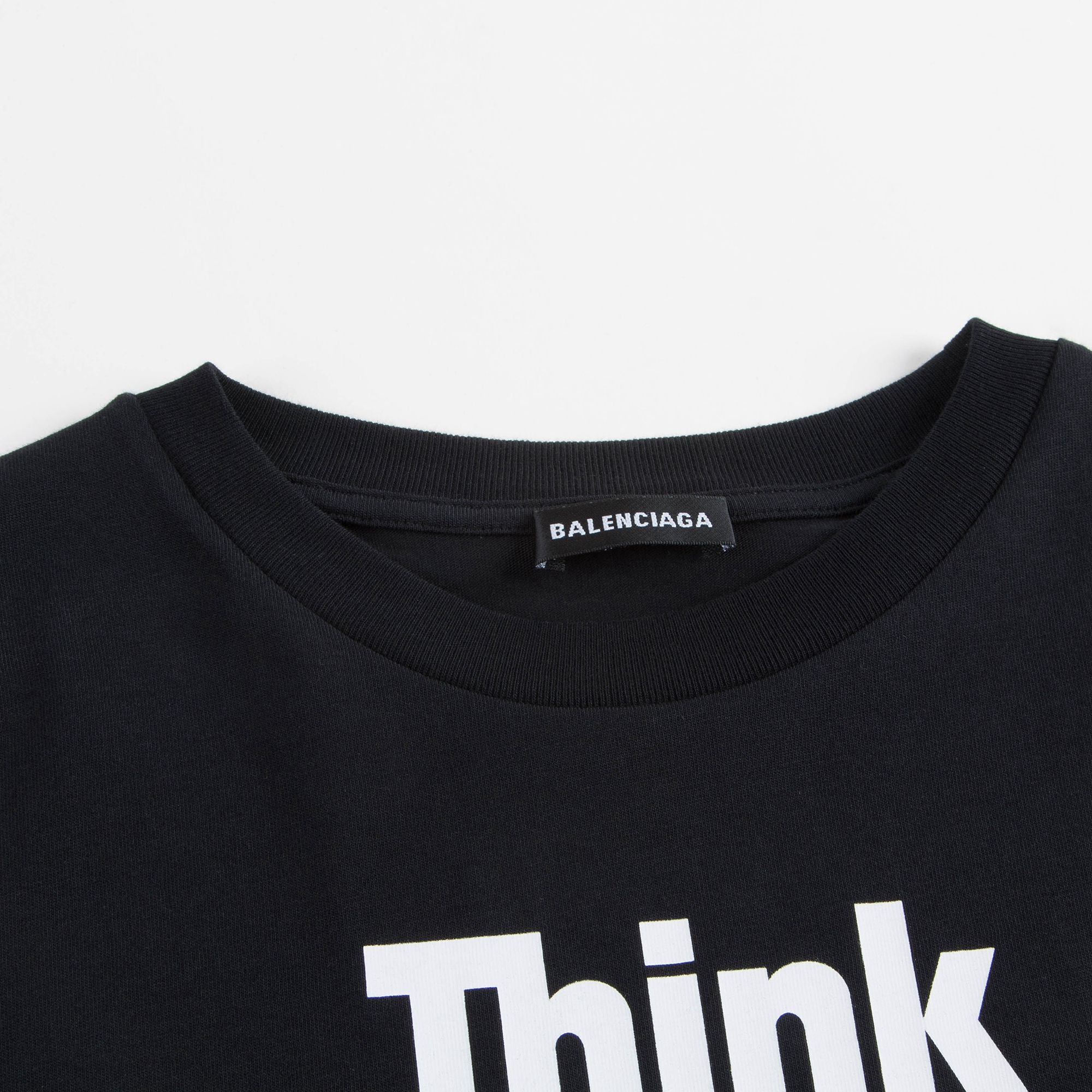 Boys Black "Think Big" Cotton T-shirt