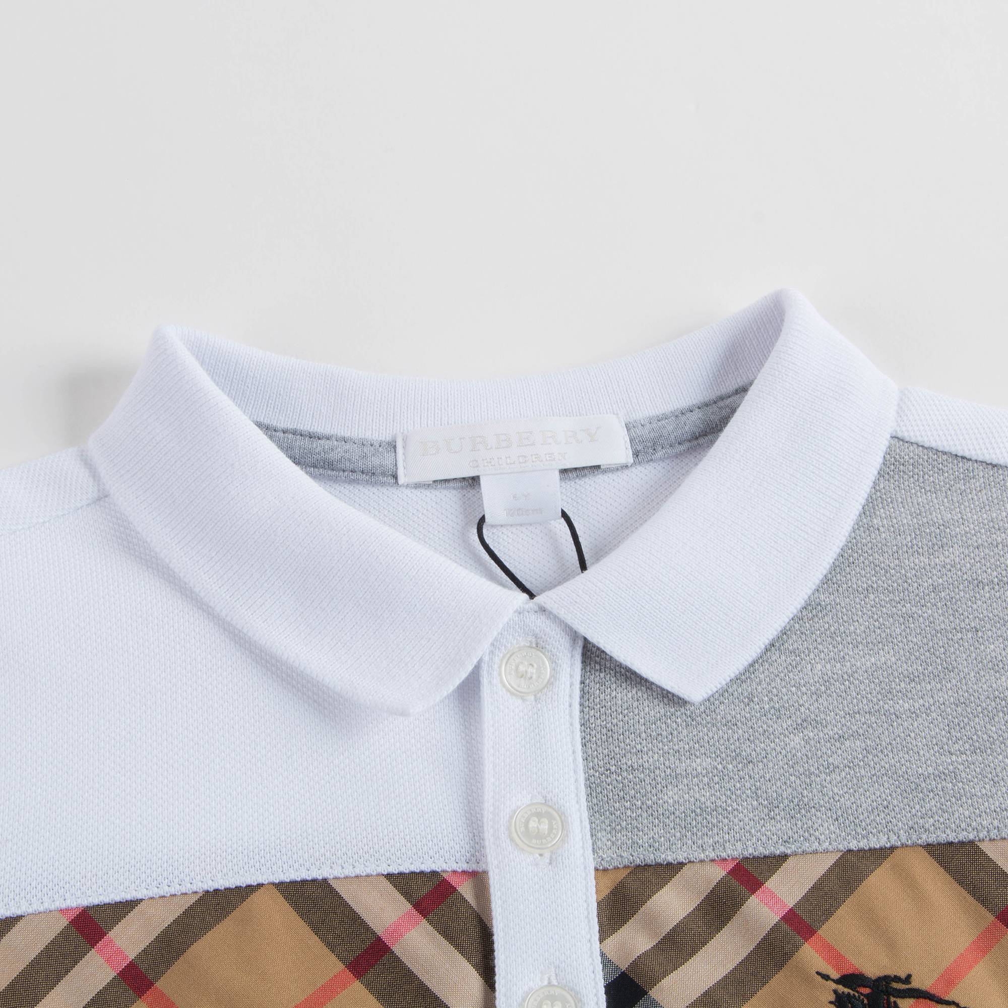 Boys White Cotton Polo Shirt