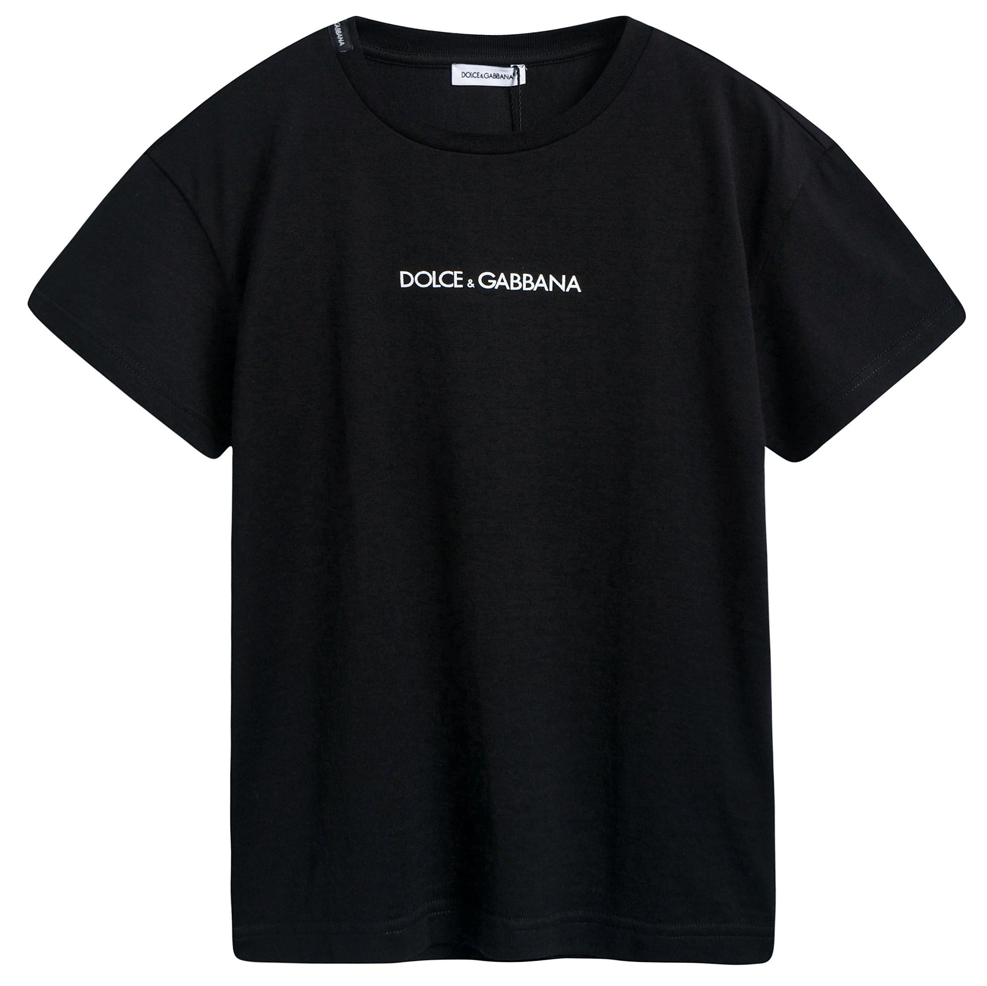 Boys & Girls Black Cotton T-shirt