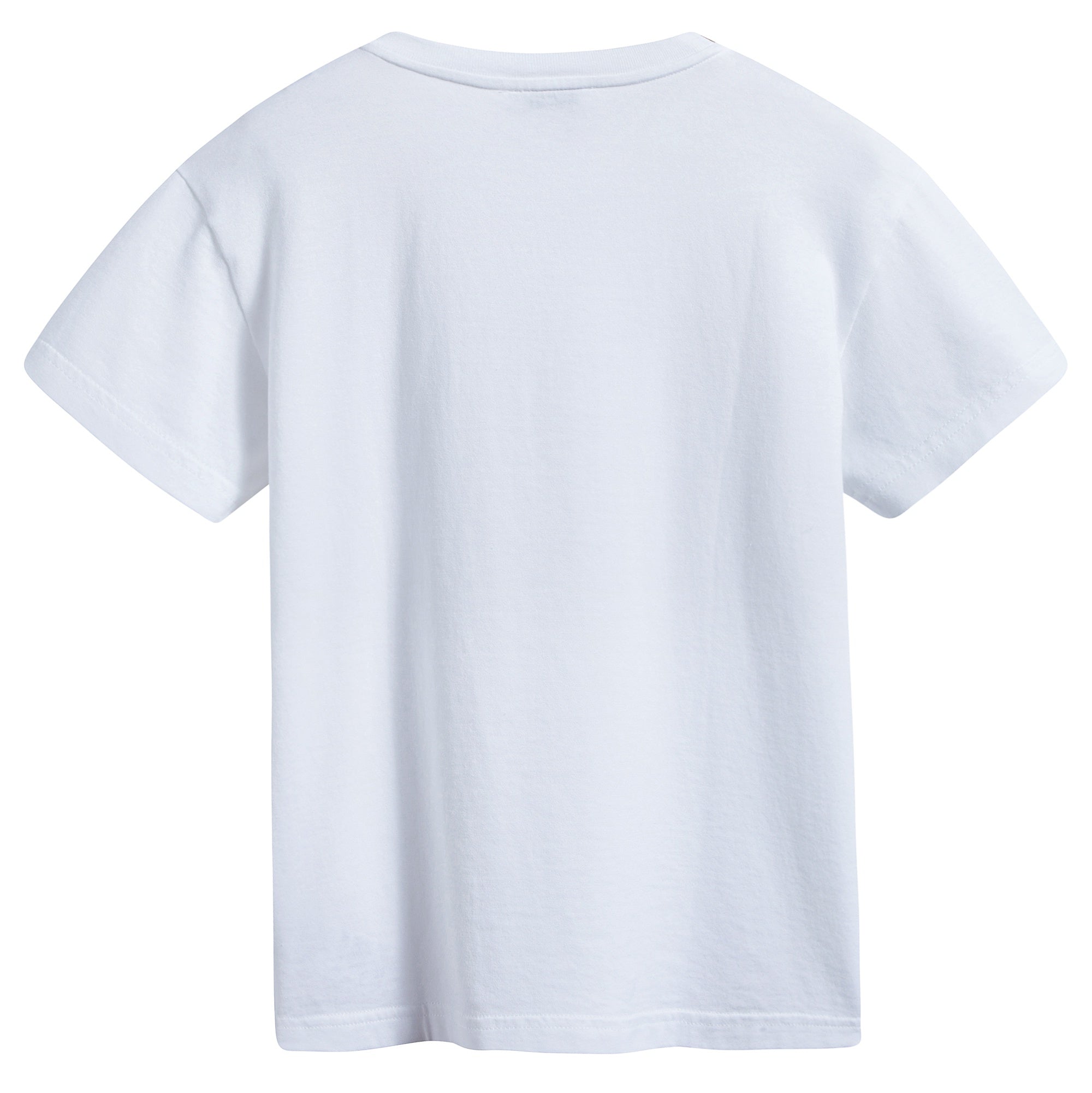 Boys & Girls White Cotton T-shirt