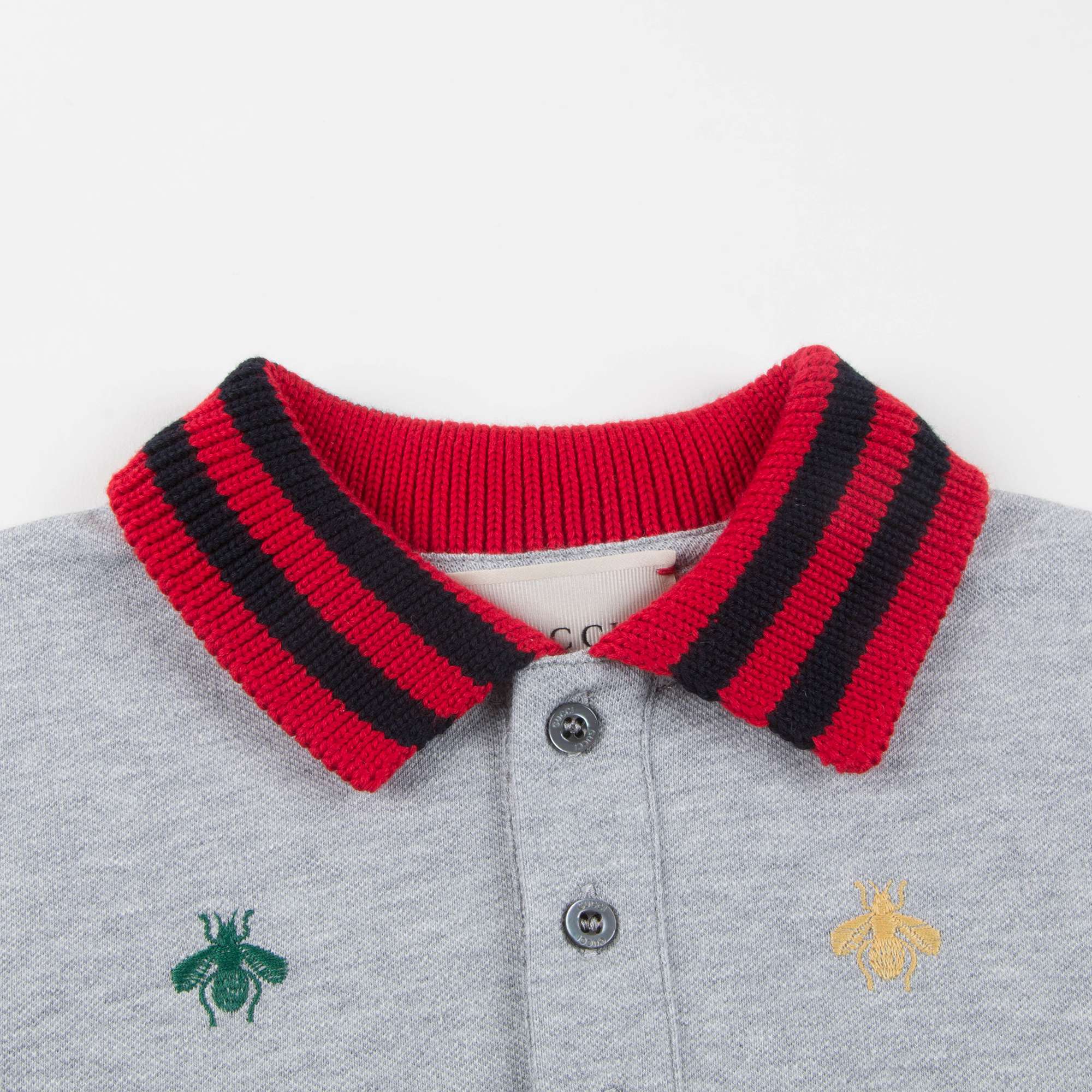 Boys Grey "Bees & Stars" Polo Shirt