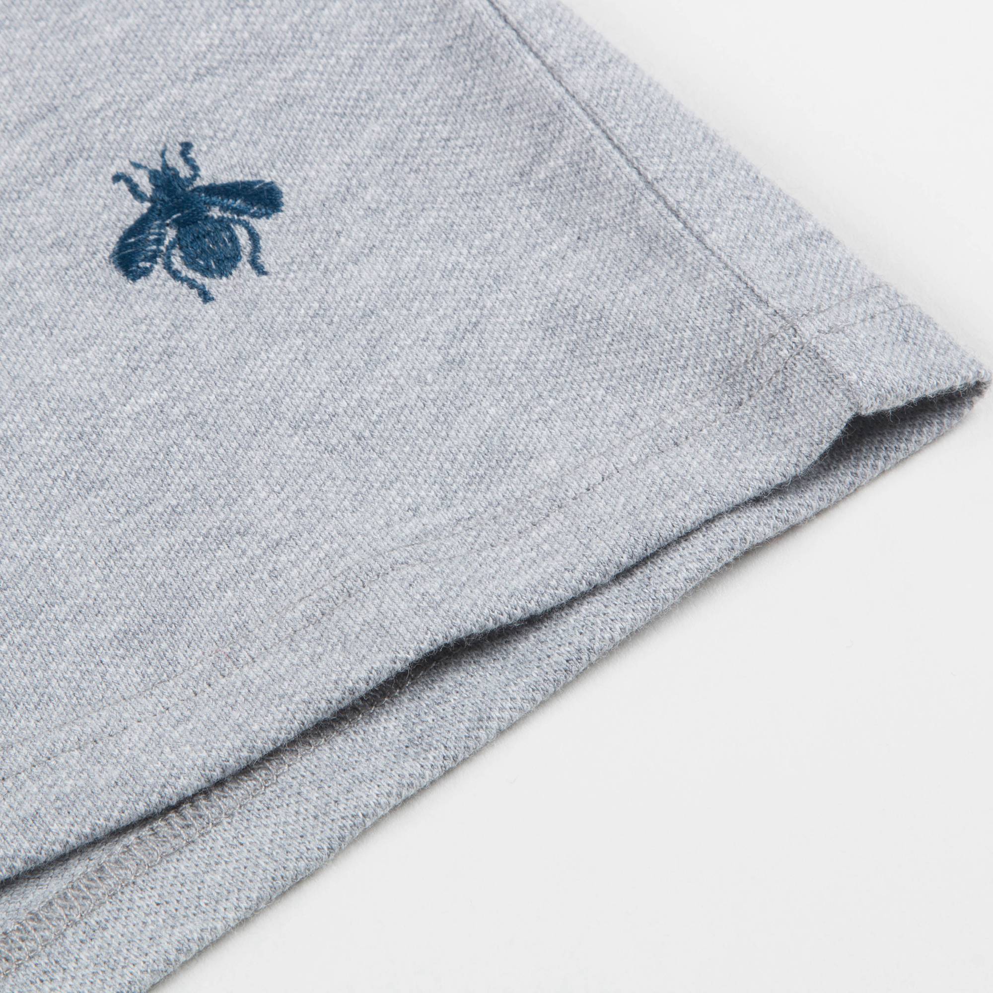 Boys Grey "Bees & Stars" Polo Shirt