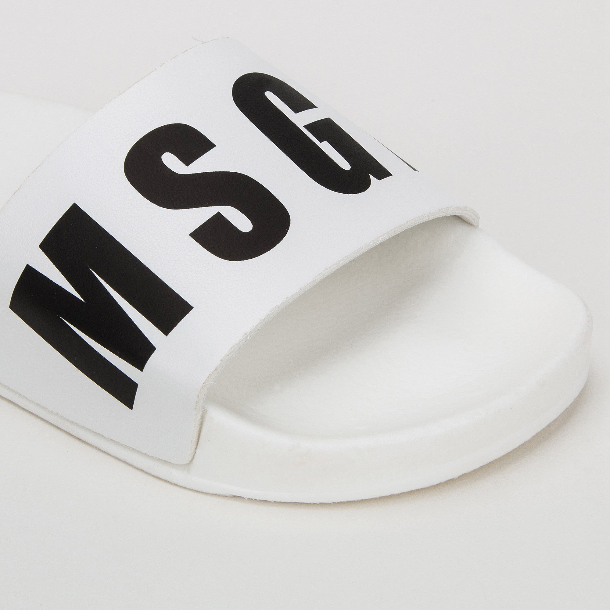 Boys & Girls White Logo Slippers