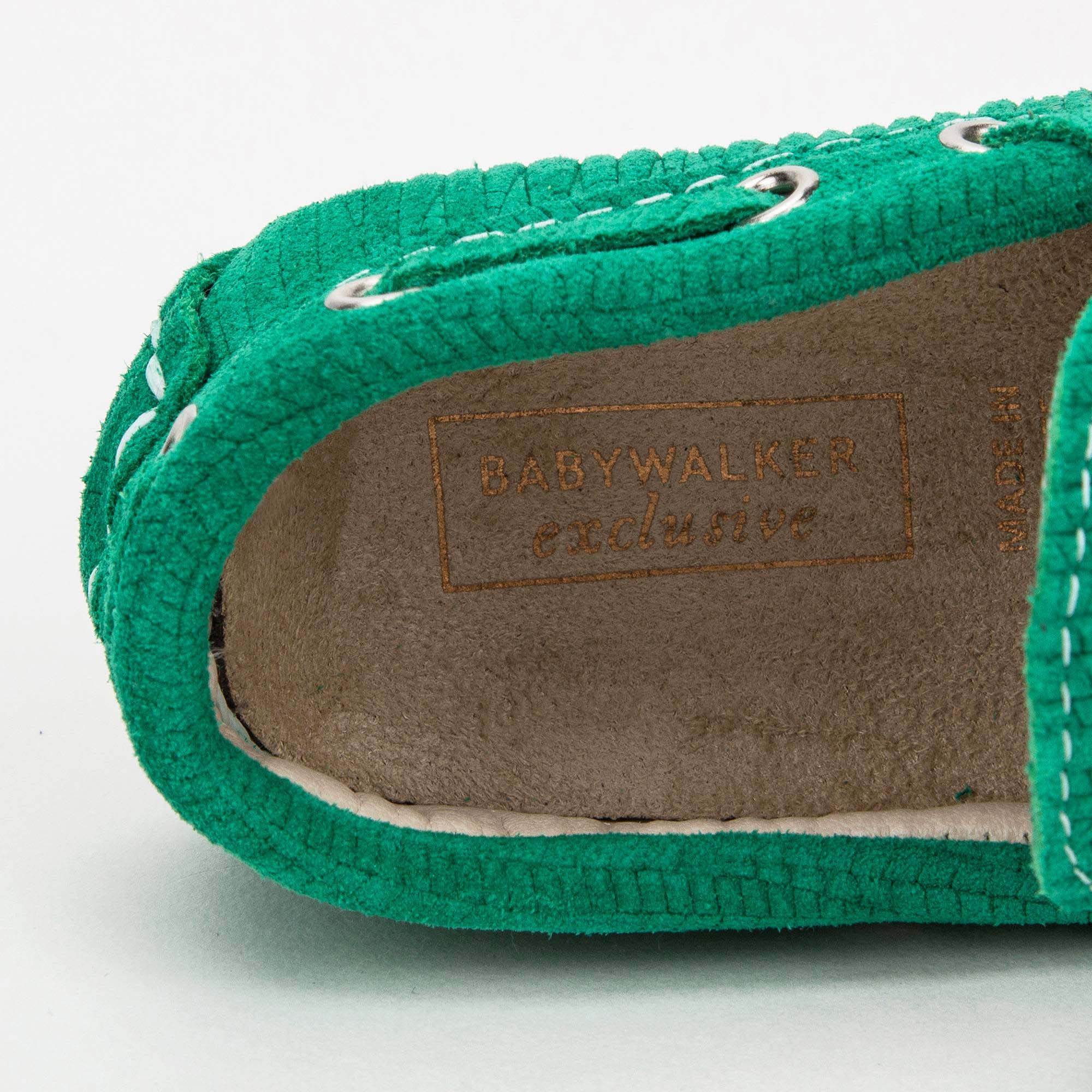 Boys & Girls Green Suede Leather Tasselled Loafers