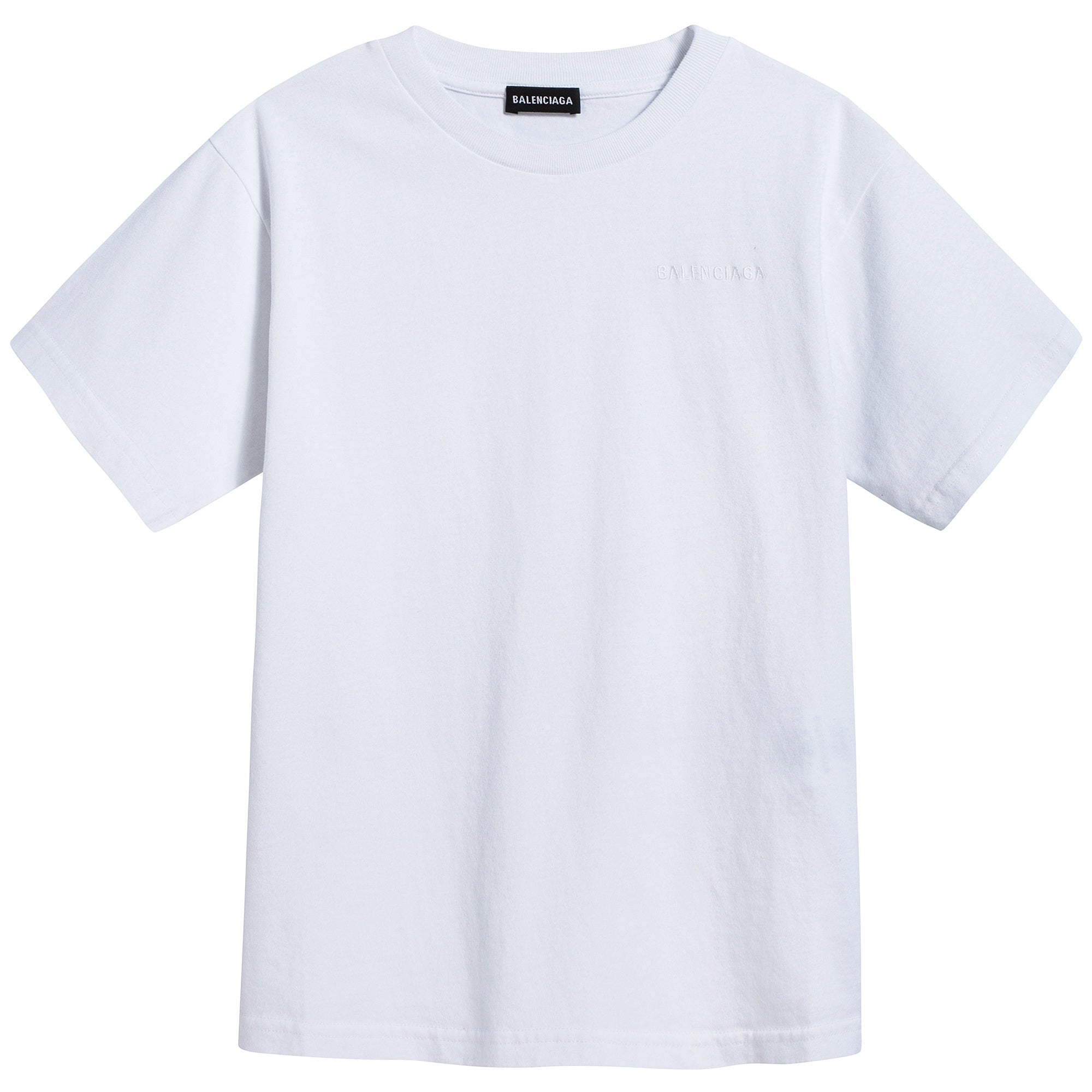 Boys & Girls White Cotton T-shirt