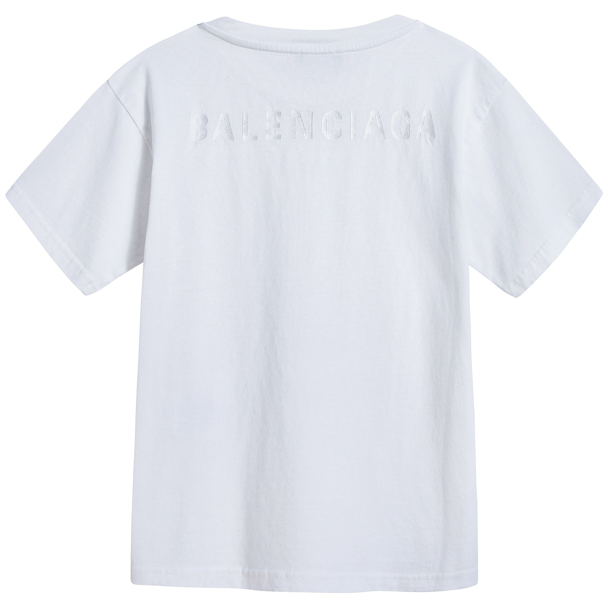 Boys & Girls White Cotton T-shirt