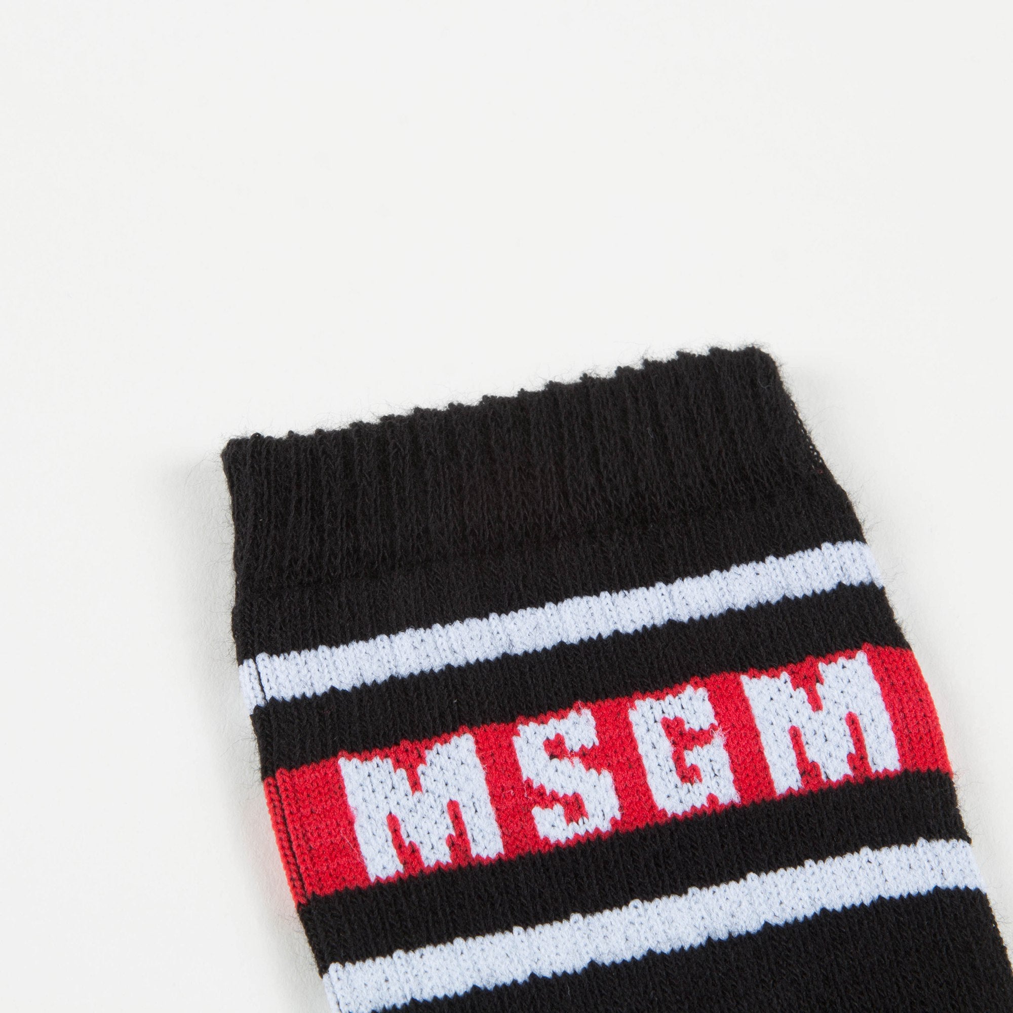 Boys & Girls Black Logo Cotton Socks