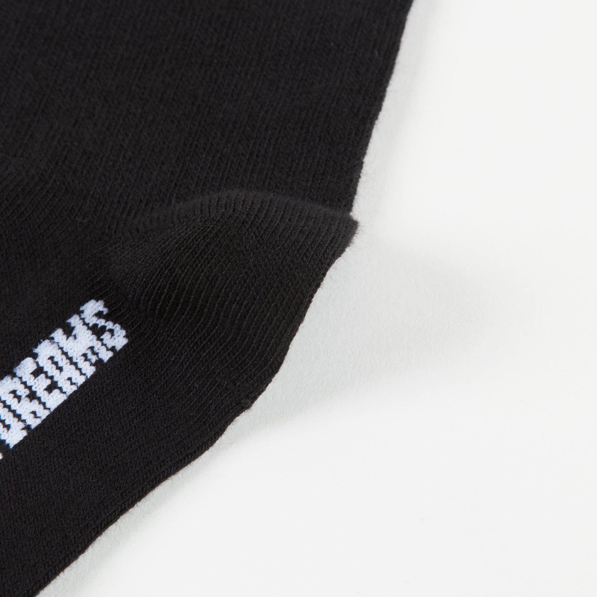 Boys & Girls Black Logo Cotton Socks