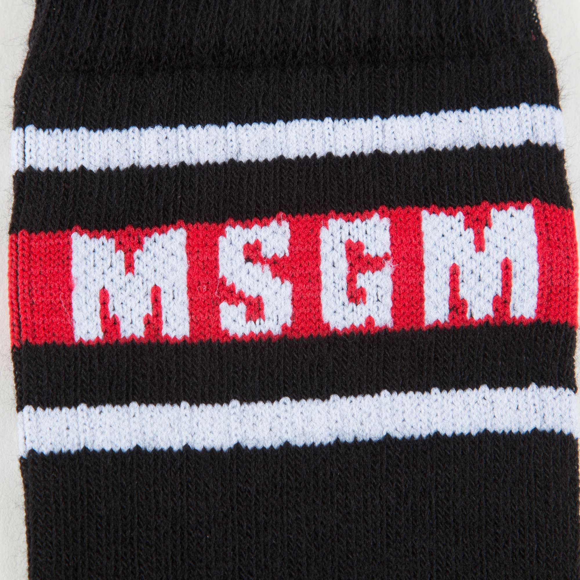 Boys & Girls Black Logo Cotton Socks