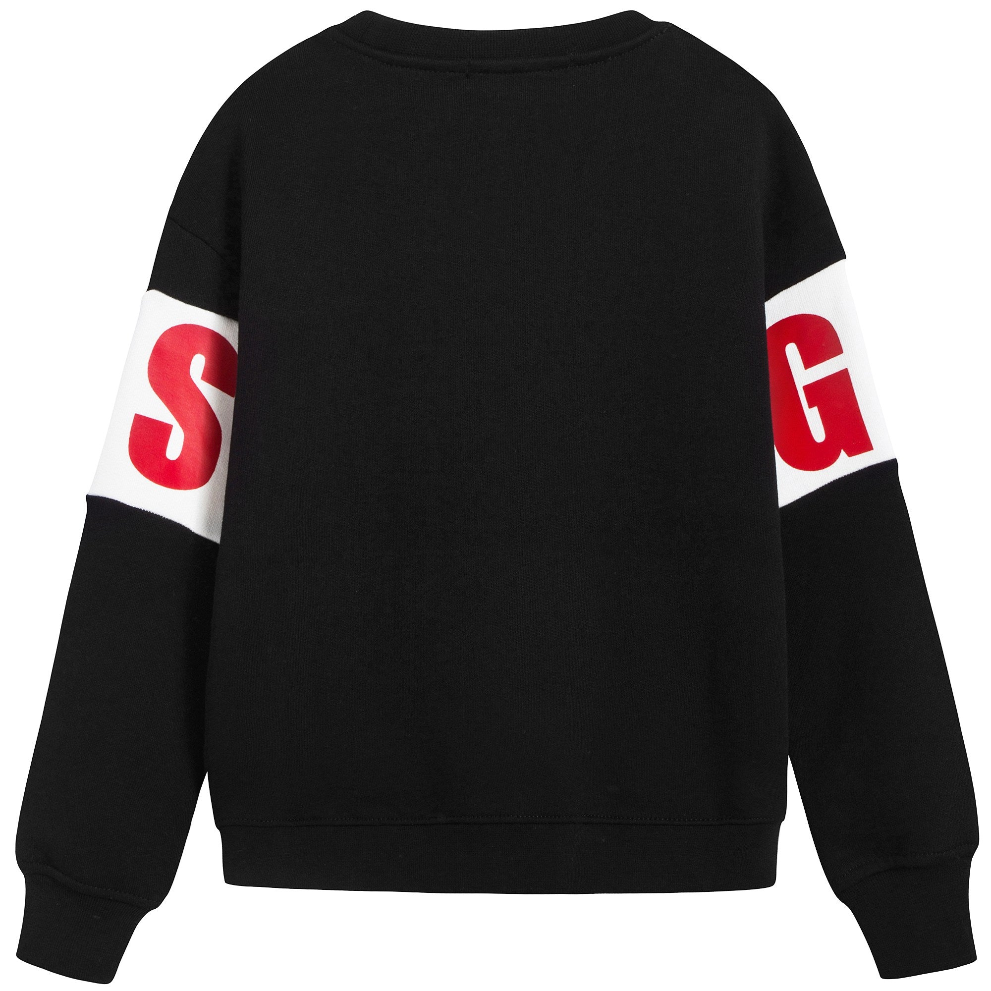 Boys Black Logo Cotton Sweater