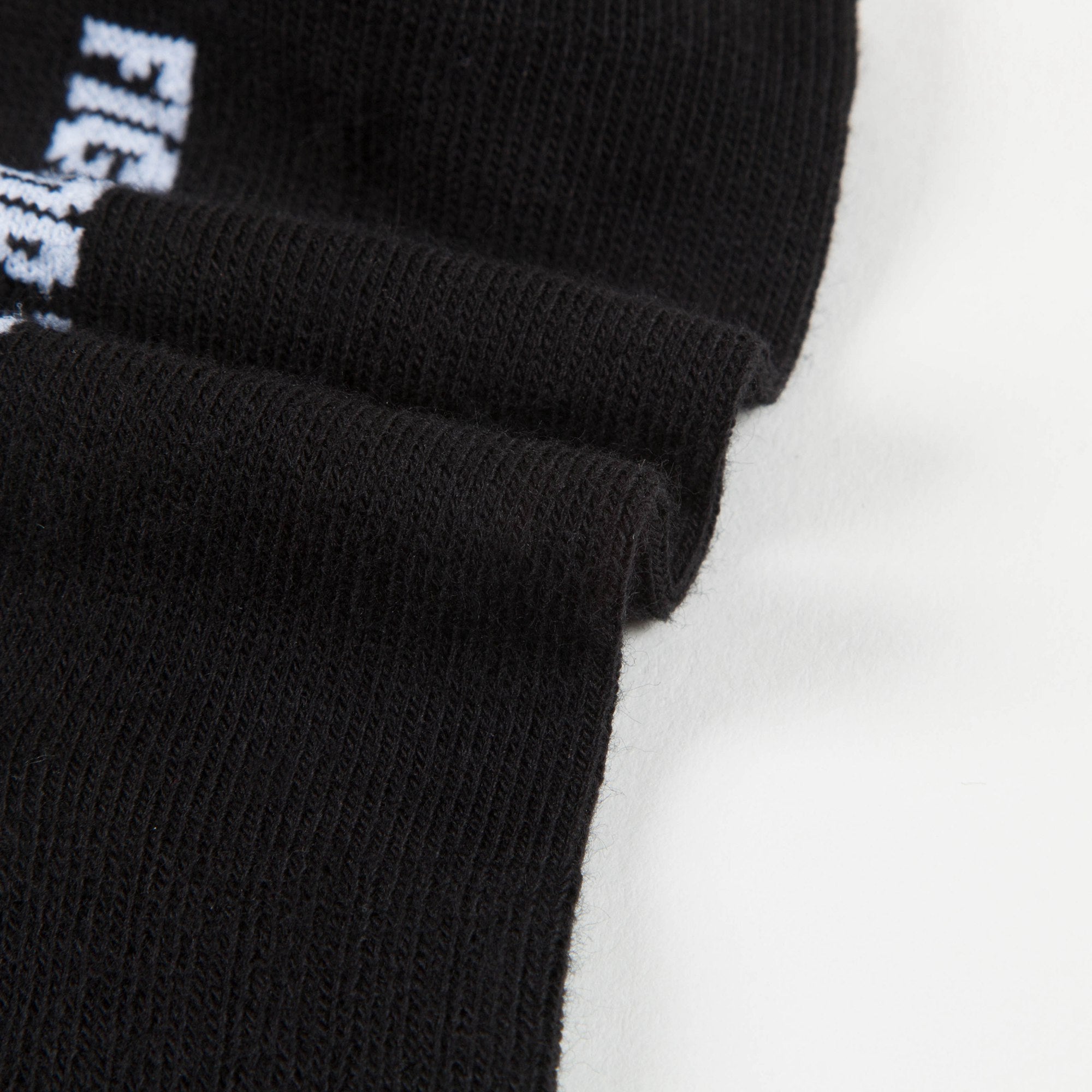 Boys & Girls Black Logo Cotton Socks