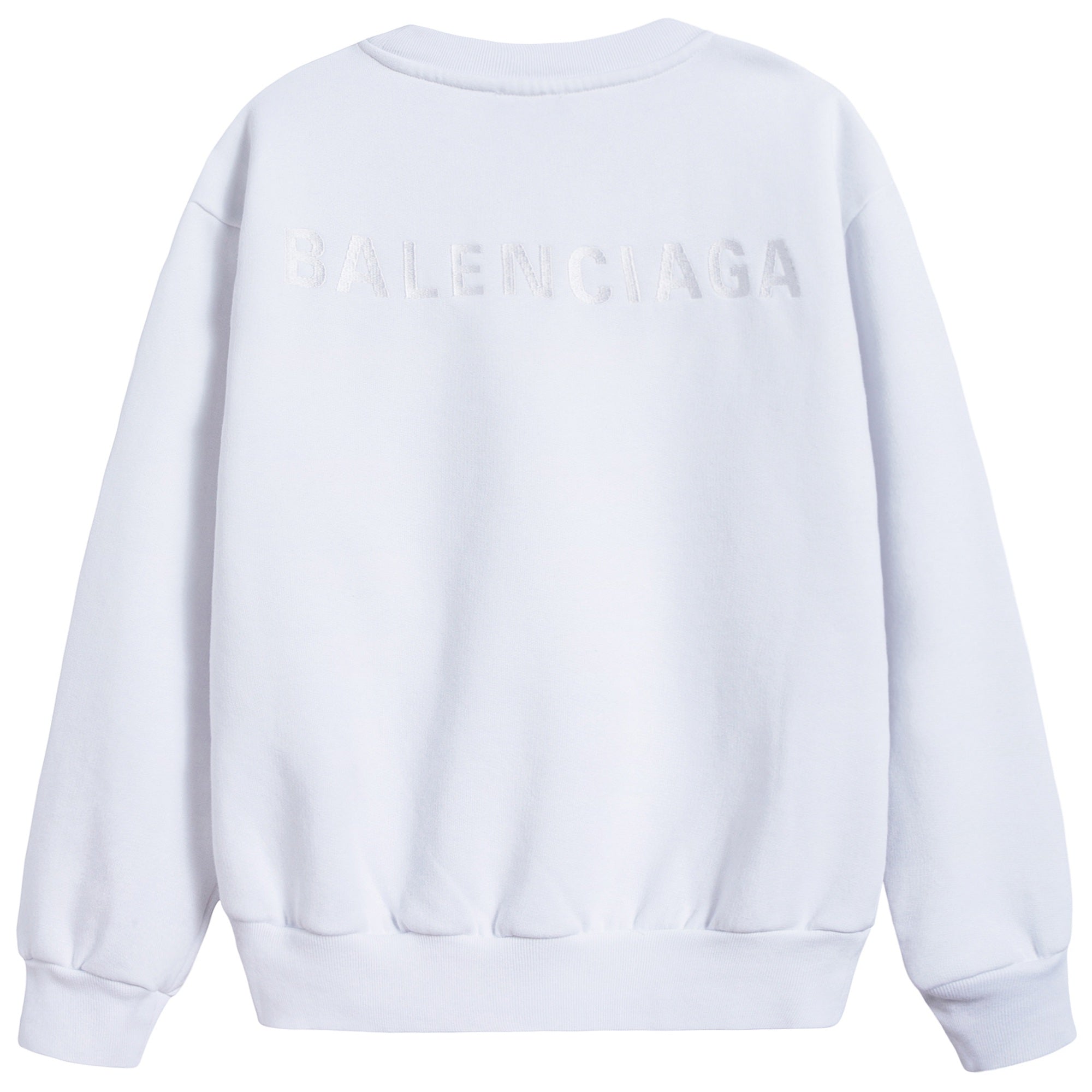 Boys & Girls White Cotton Sweatshirt