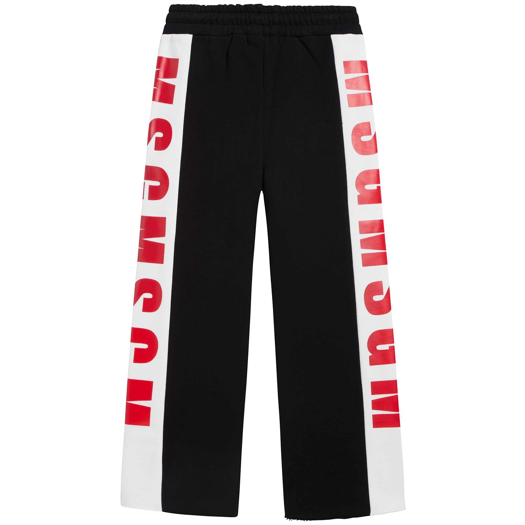 Boys Black Logo Cotton Trousers