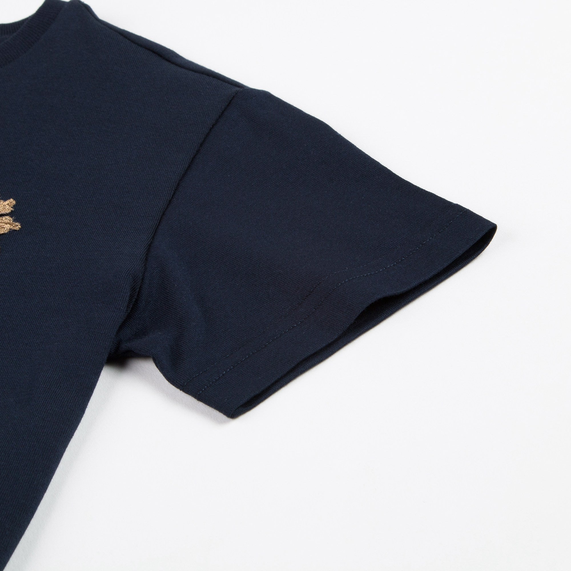 Boys Navy Blue Cotton T-shirt