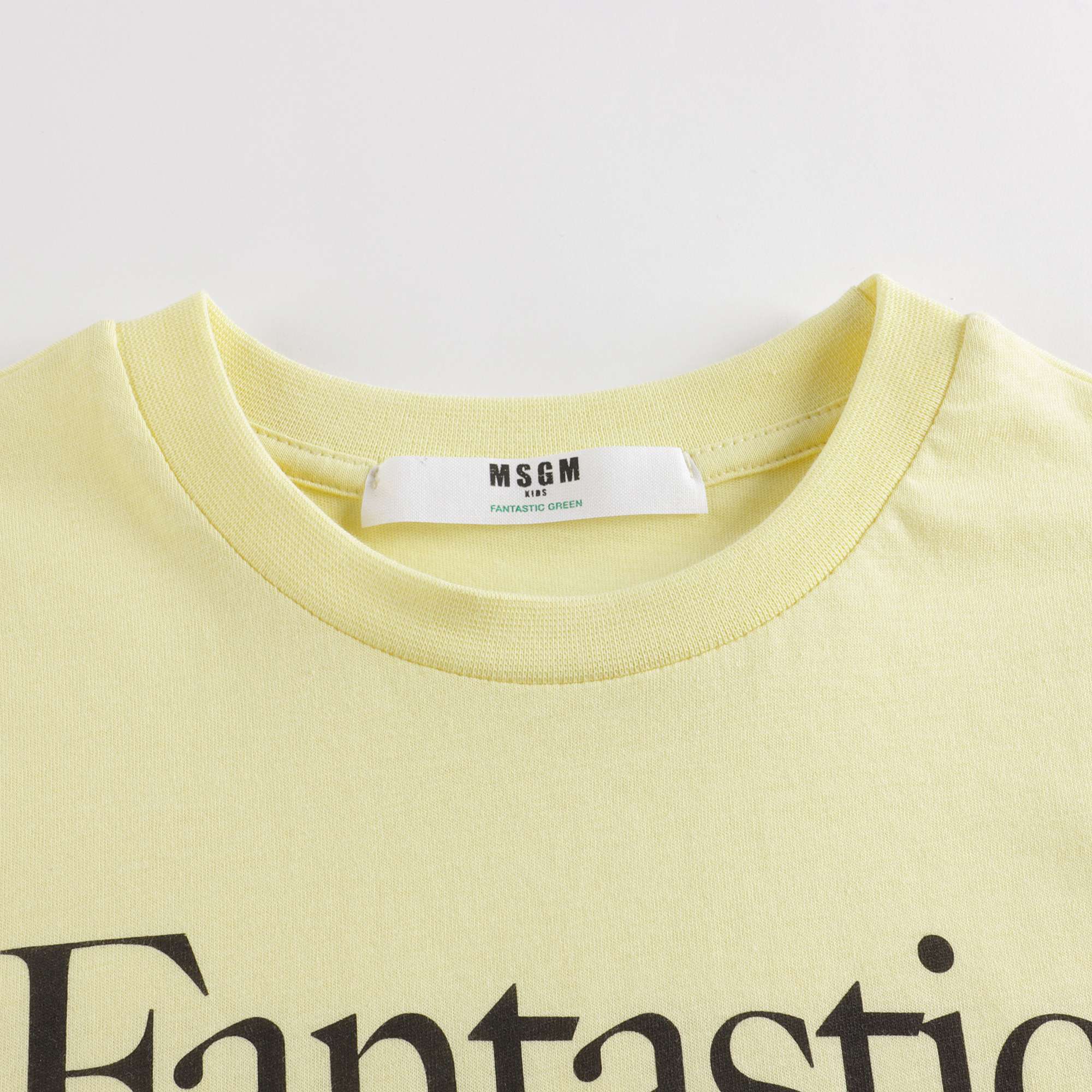 Boys & Girls Yellow Logo Cotton T-Shirt