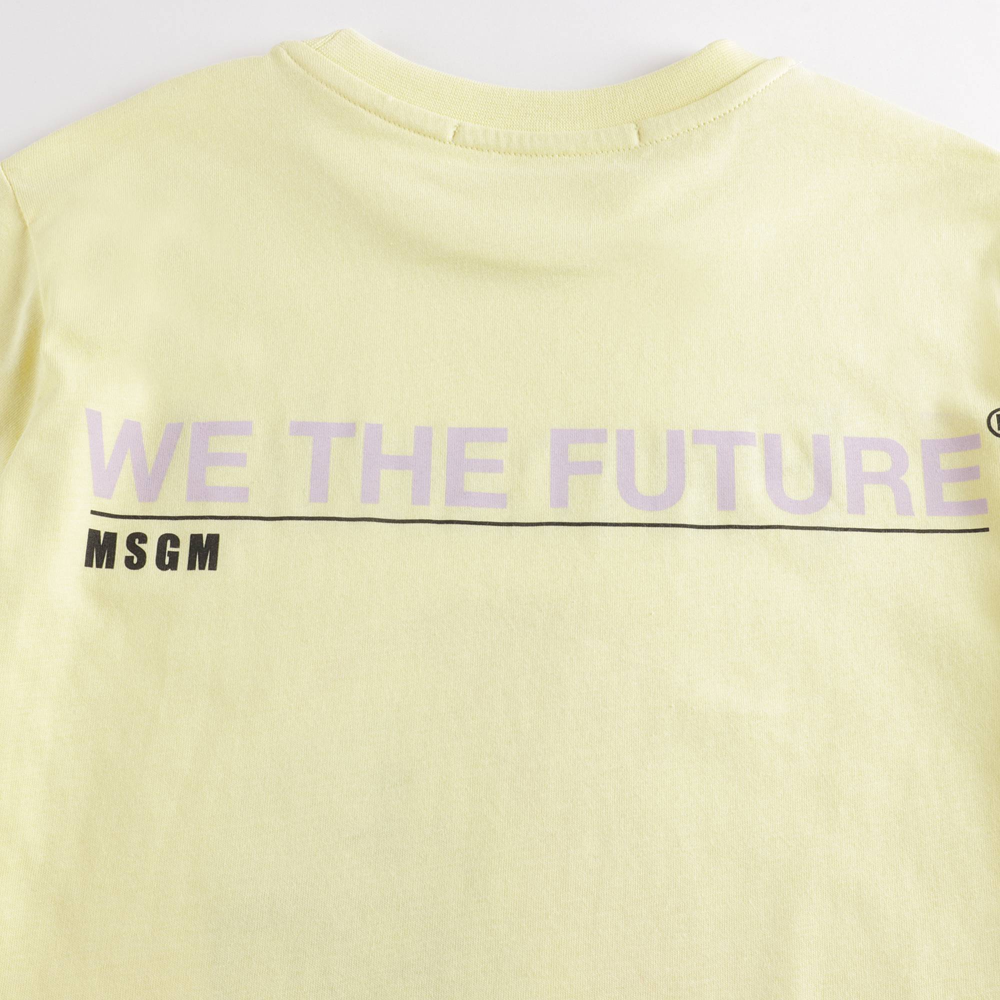 Boys & Girls Yellow Logo Cotton T-Shirt