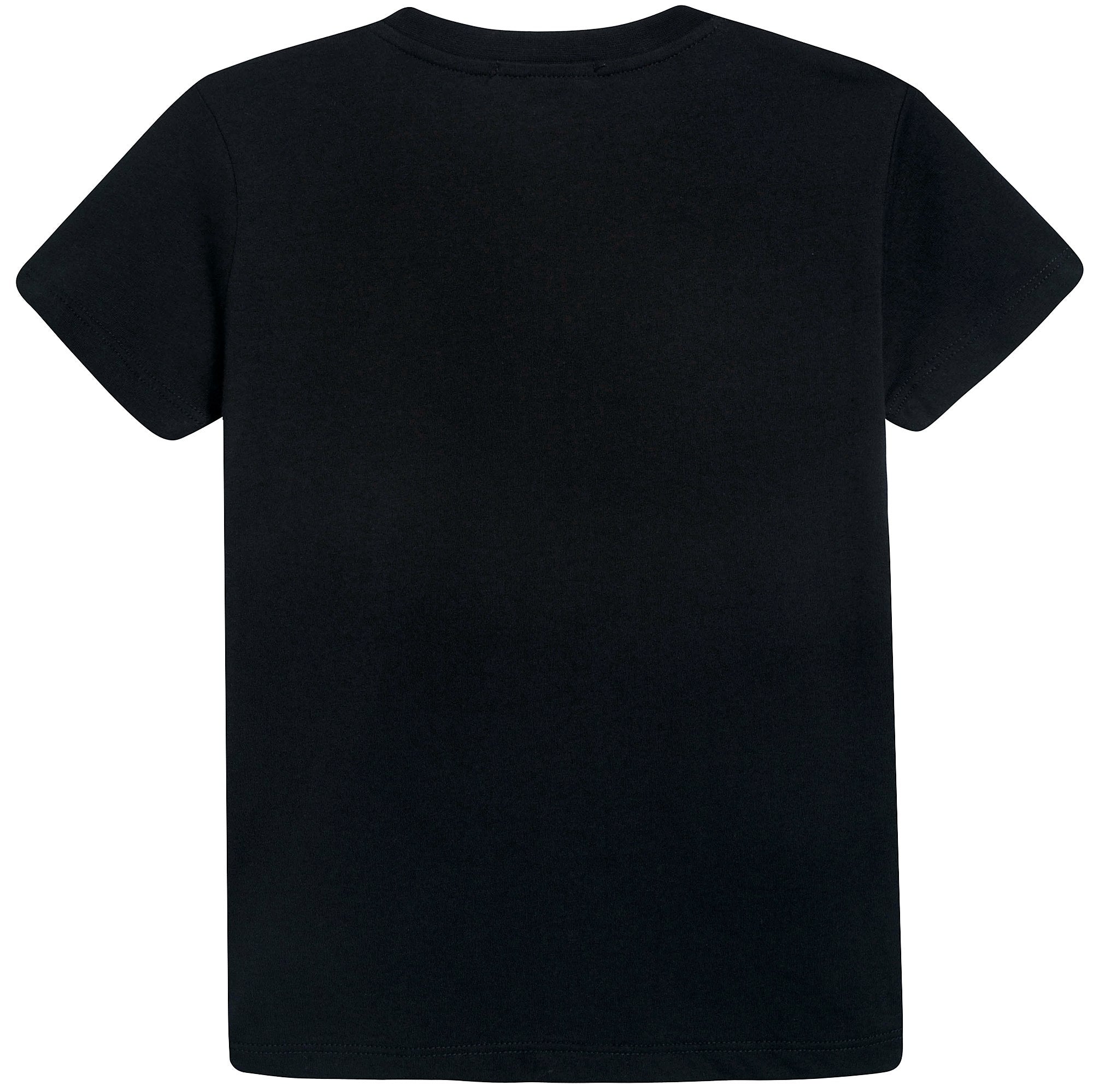 Boys Black Logo Cotton T-shirt