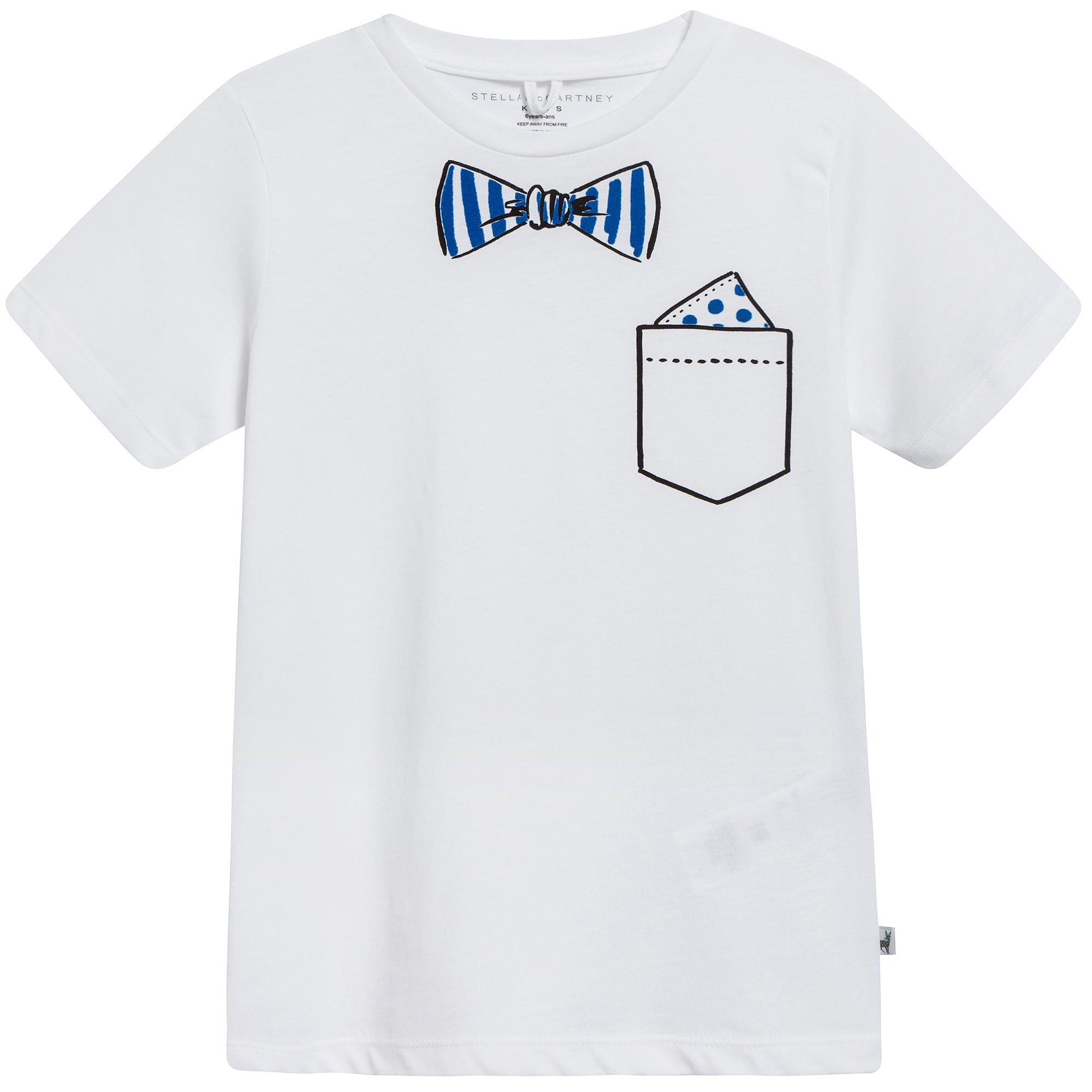 Boys White Printed T-shirt