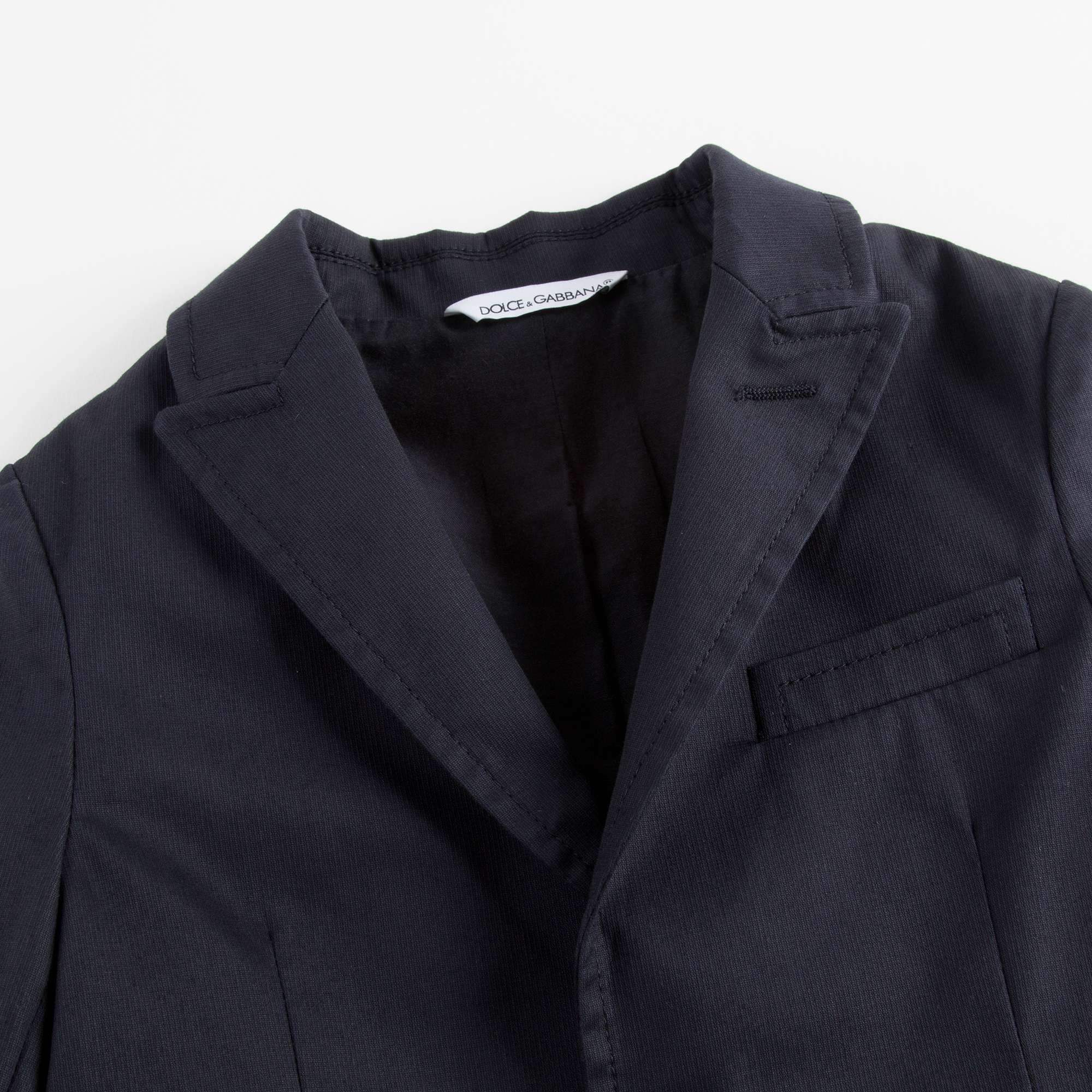 Boys Dark Blue Wool & Silk Tuxedo