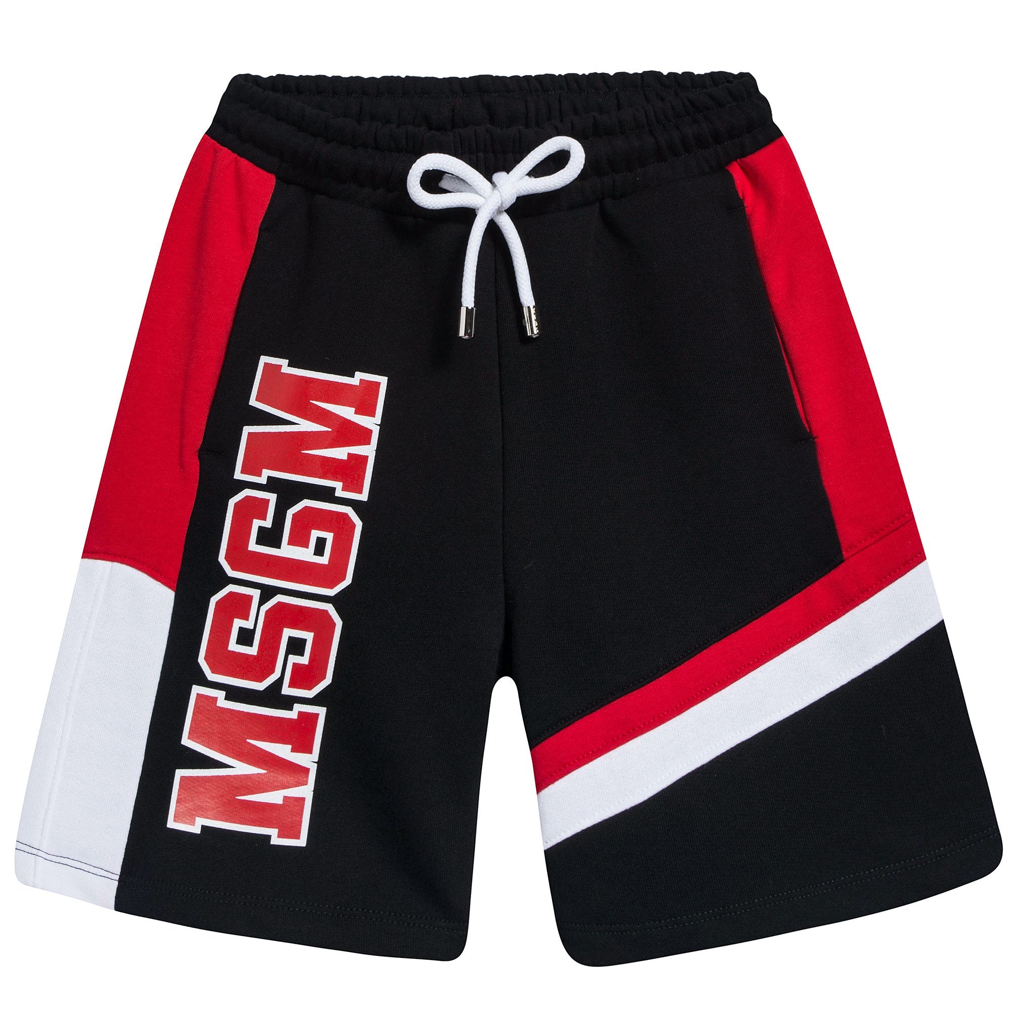 Boys Black Cotton Fleece Shorts