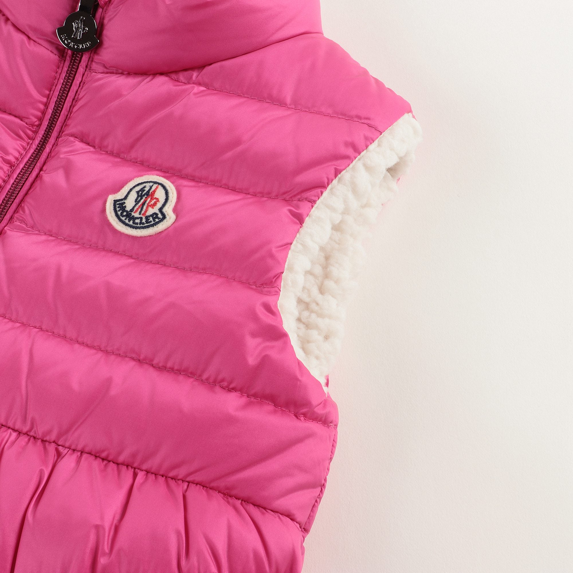 Baby Girls Pink "LAMA" Padded Down Gilet