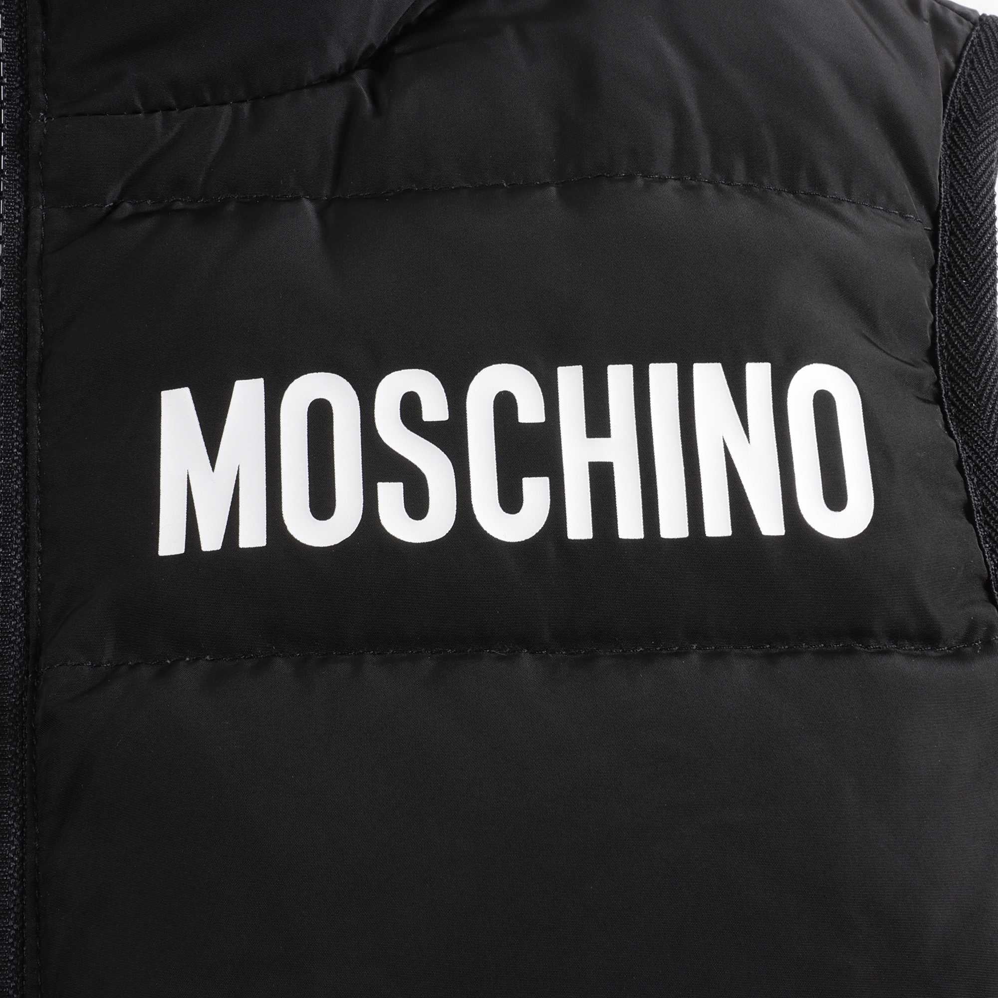 Boys Black Logo Reversible Gilet