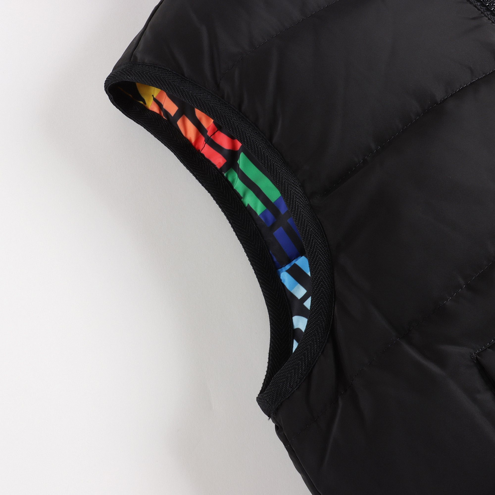 Boys Black Logo Reversible Gilet