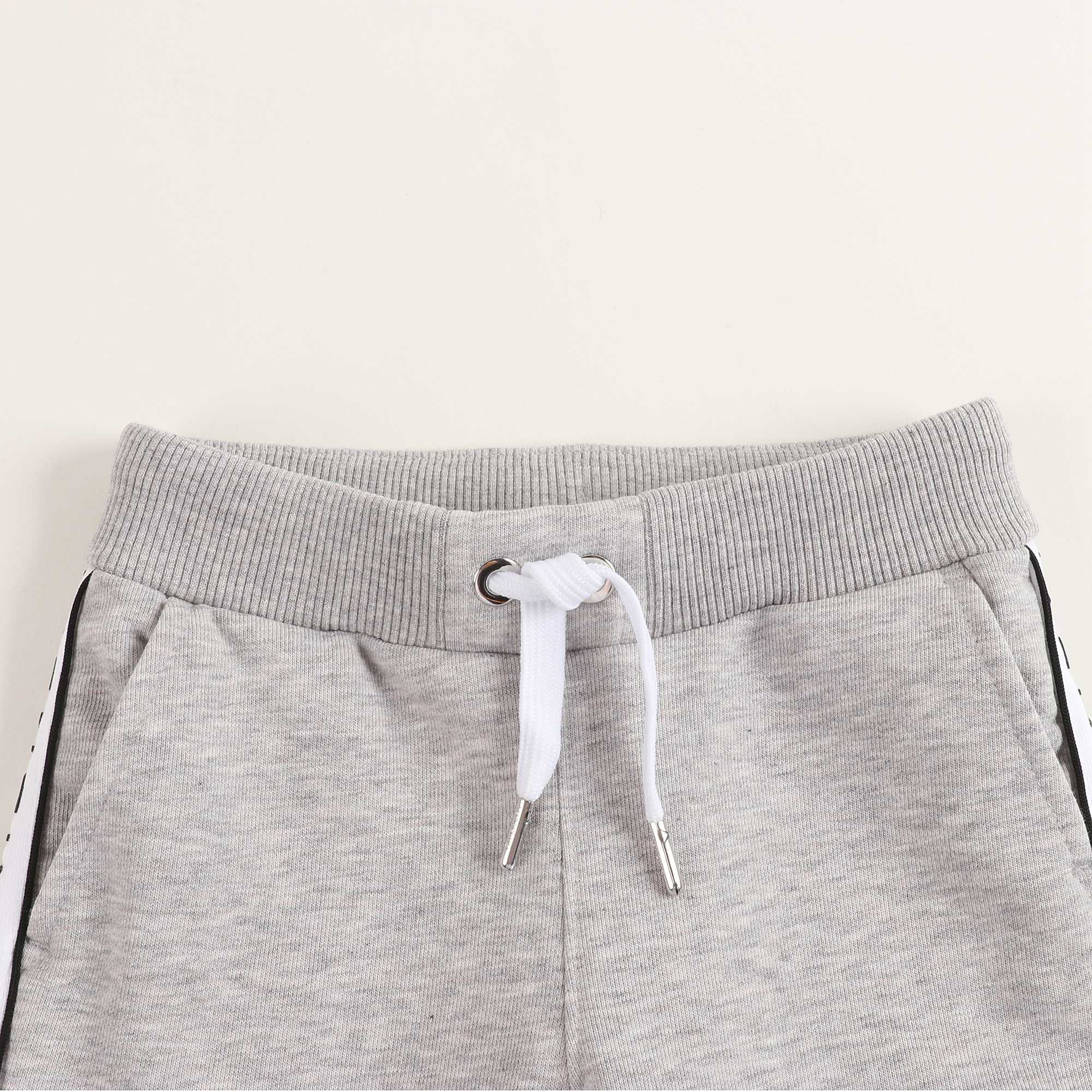 Baby Boys Grey Cotton Trousers