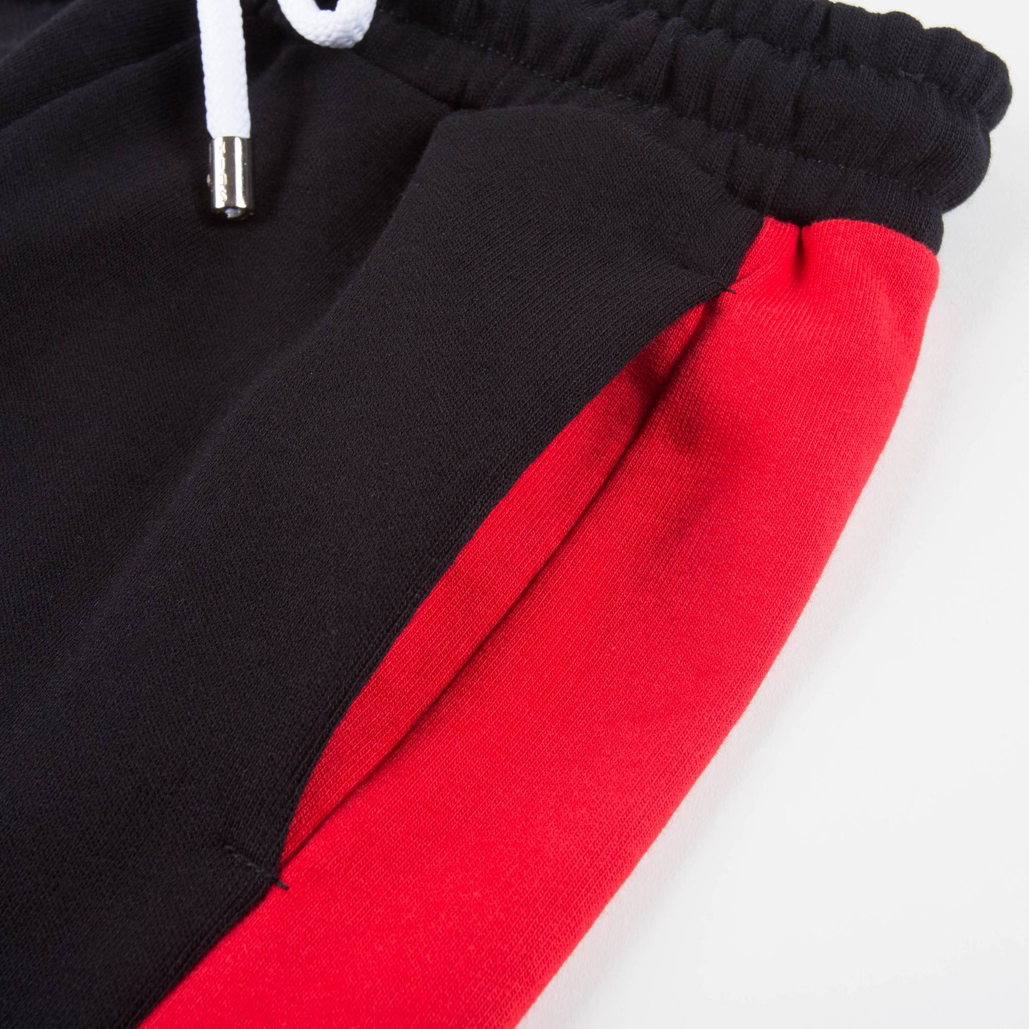 Boys Black Cotton Fleece Shorts