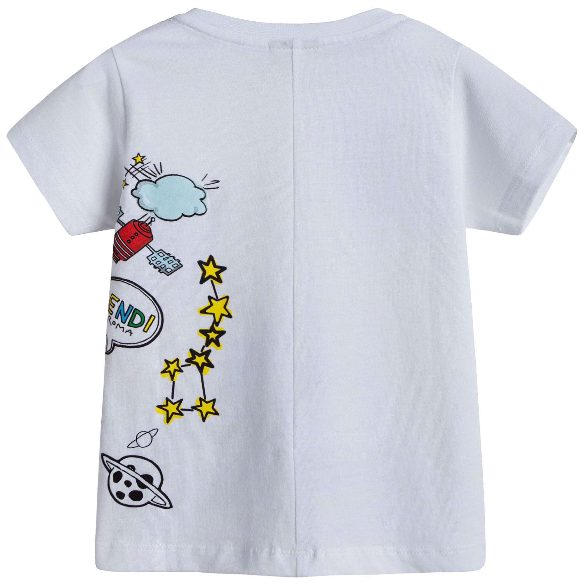 Baby Boys White Monster Robot T-Shirt