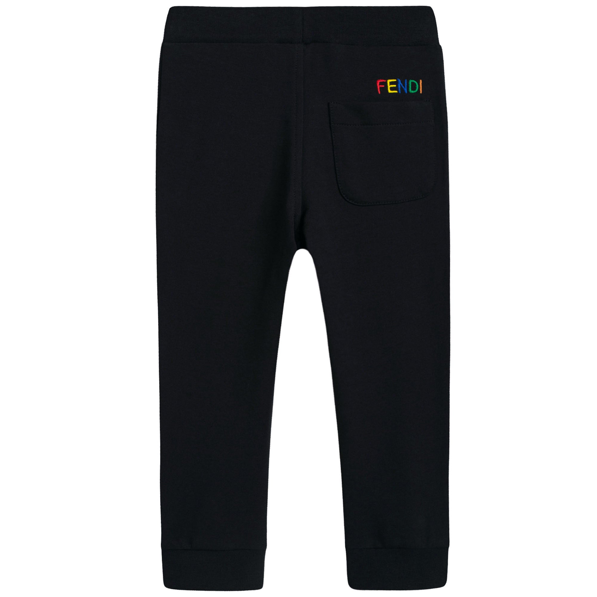 Boys Black Cotton Jersey Tracksuit Trouser