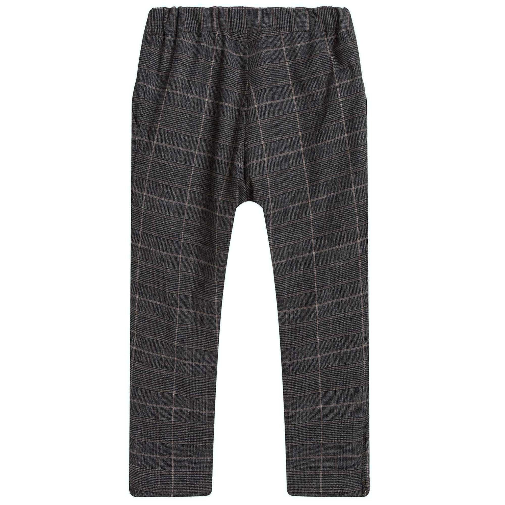 Girls Black Check Wool Trouser - CÉMAROSE | Children's Fashion Store - 2