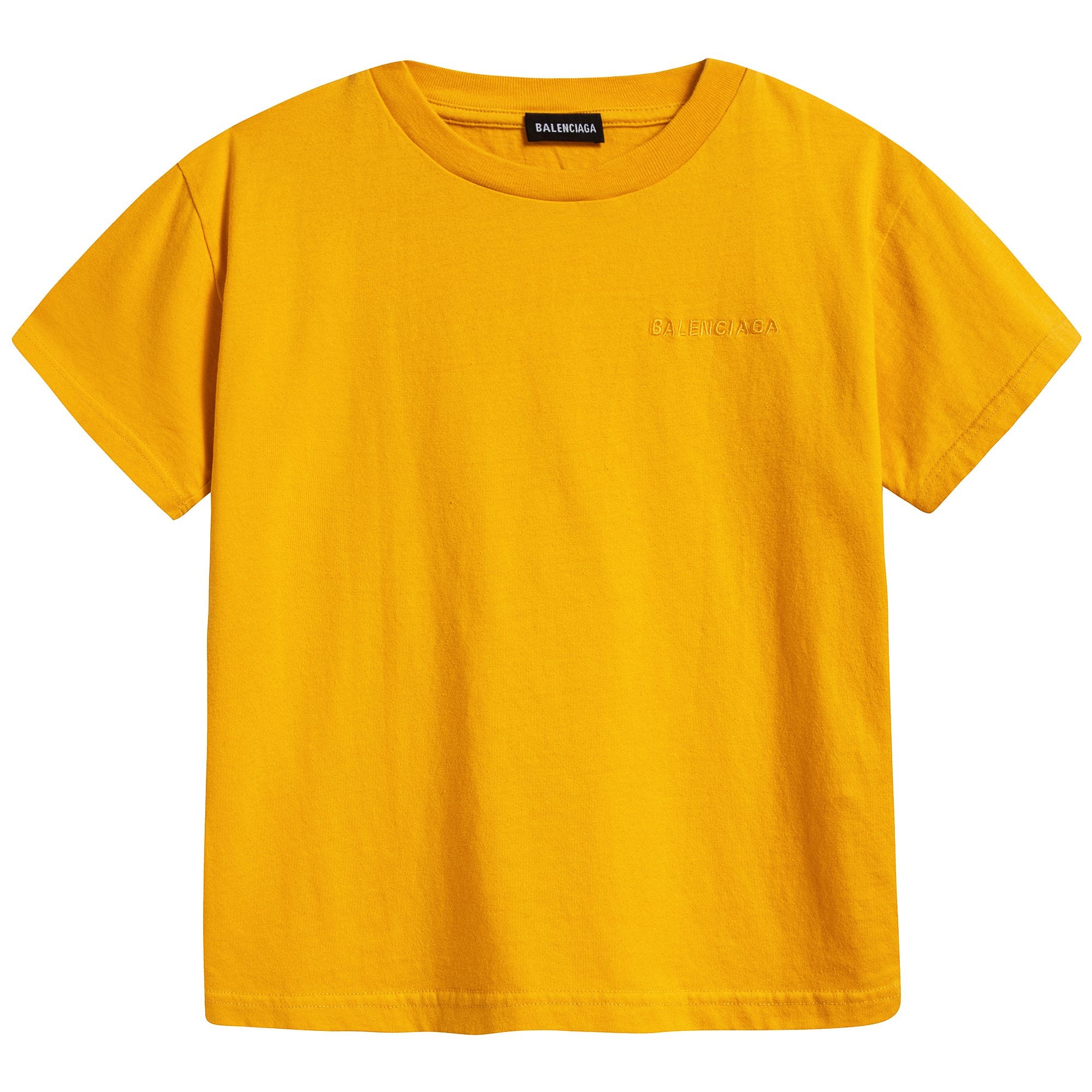 Boys & Girls Yellow Cotton T-shirt