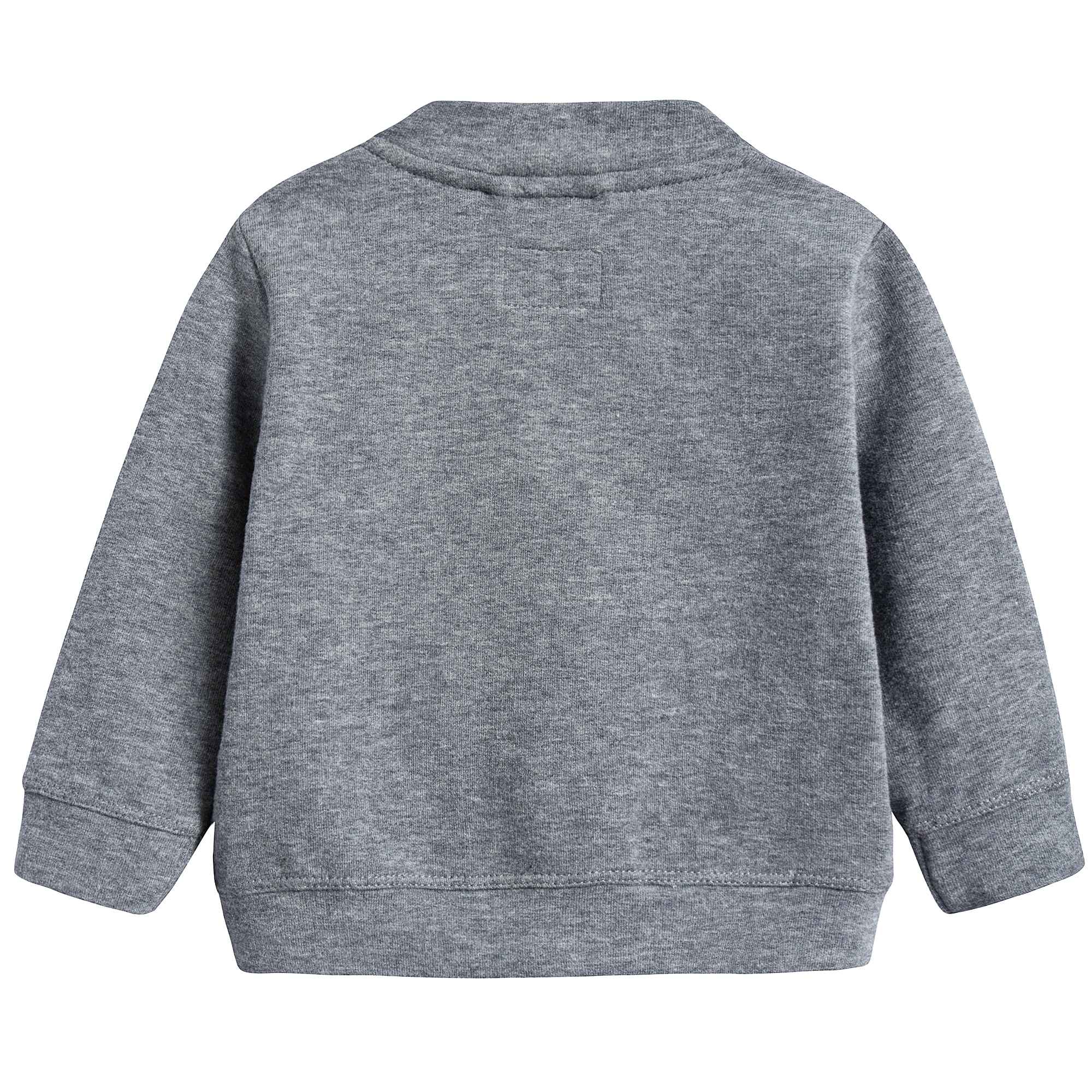 Baby Boys Steel Grey Cotton Jacket