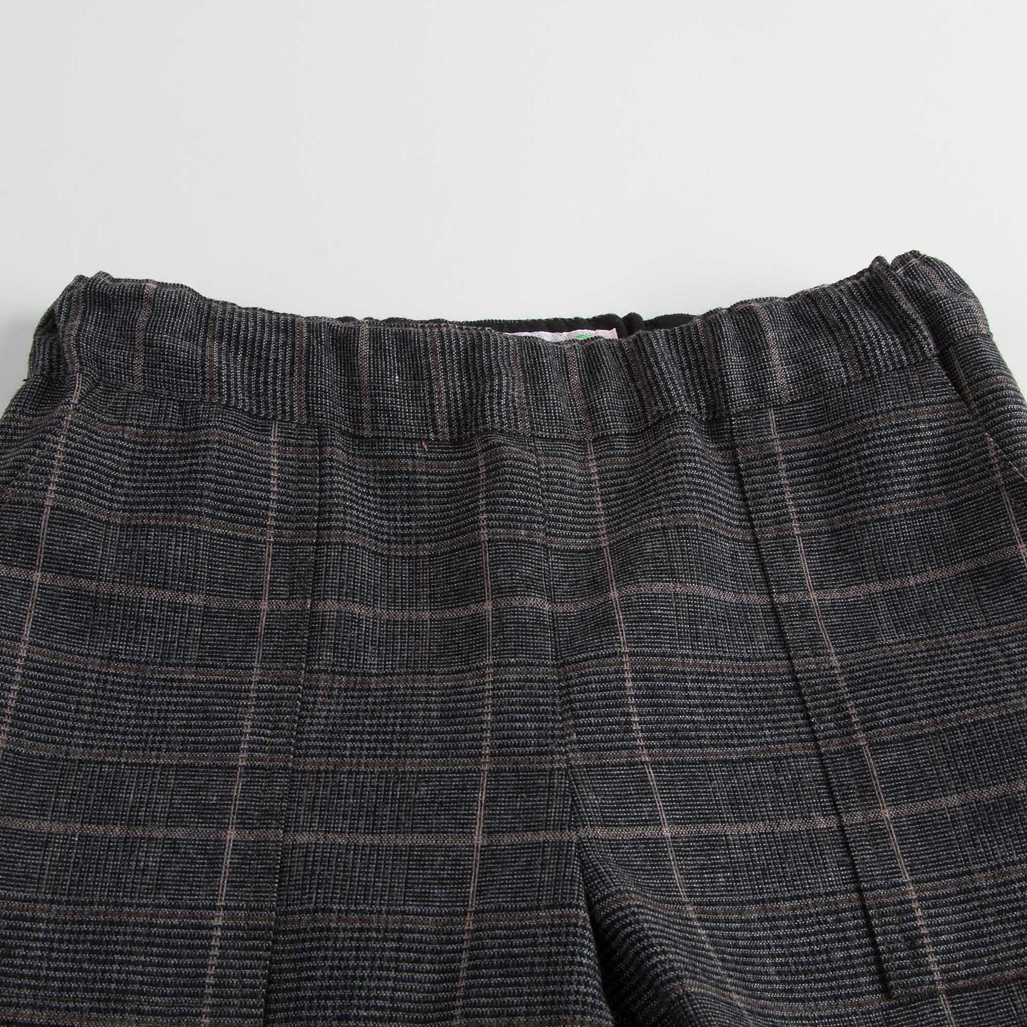 Girls Black Check Wool Trouser - CÉMAROSE | Children's Fashion Store - 4