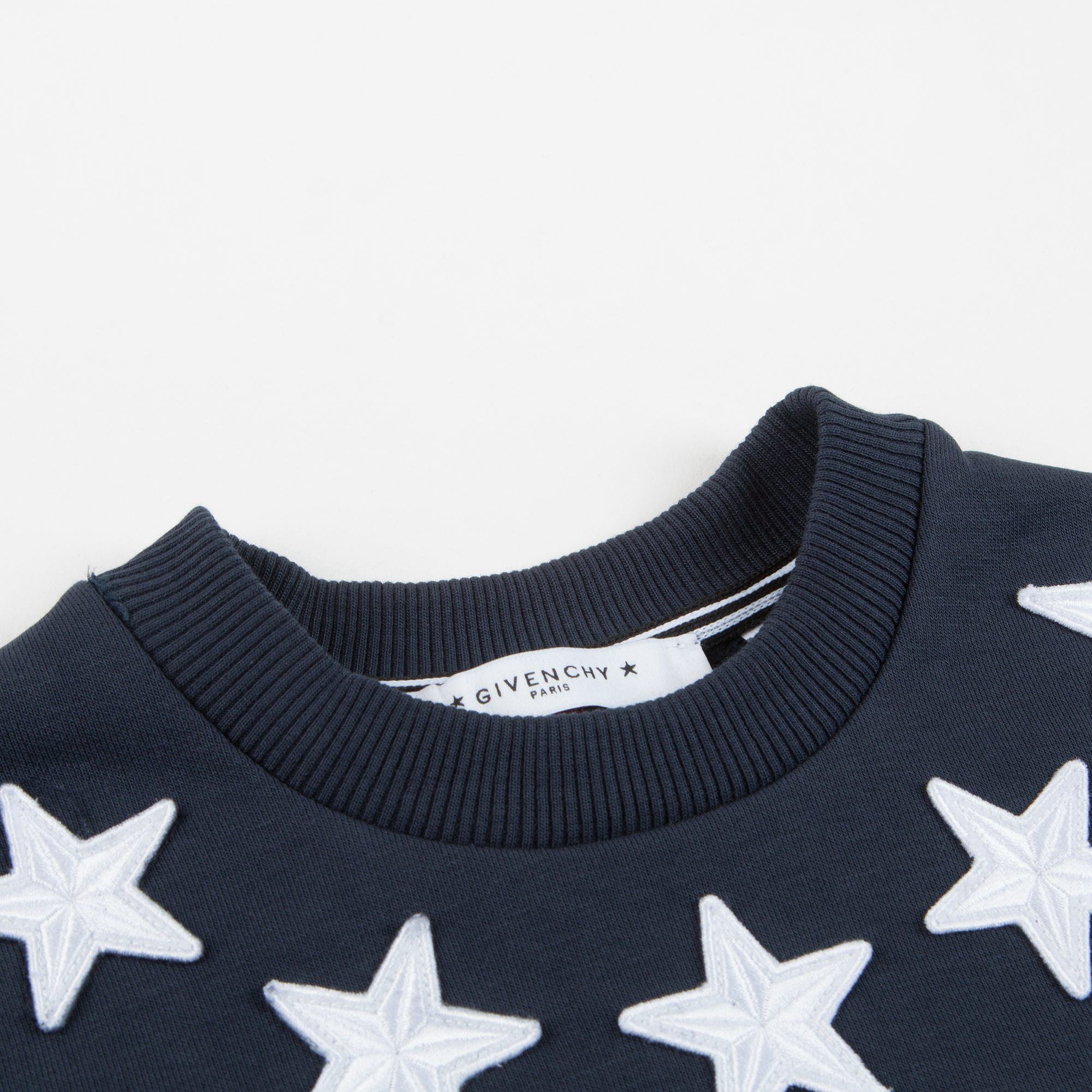 Boys Black Stars Printed Sweatshirt