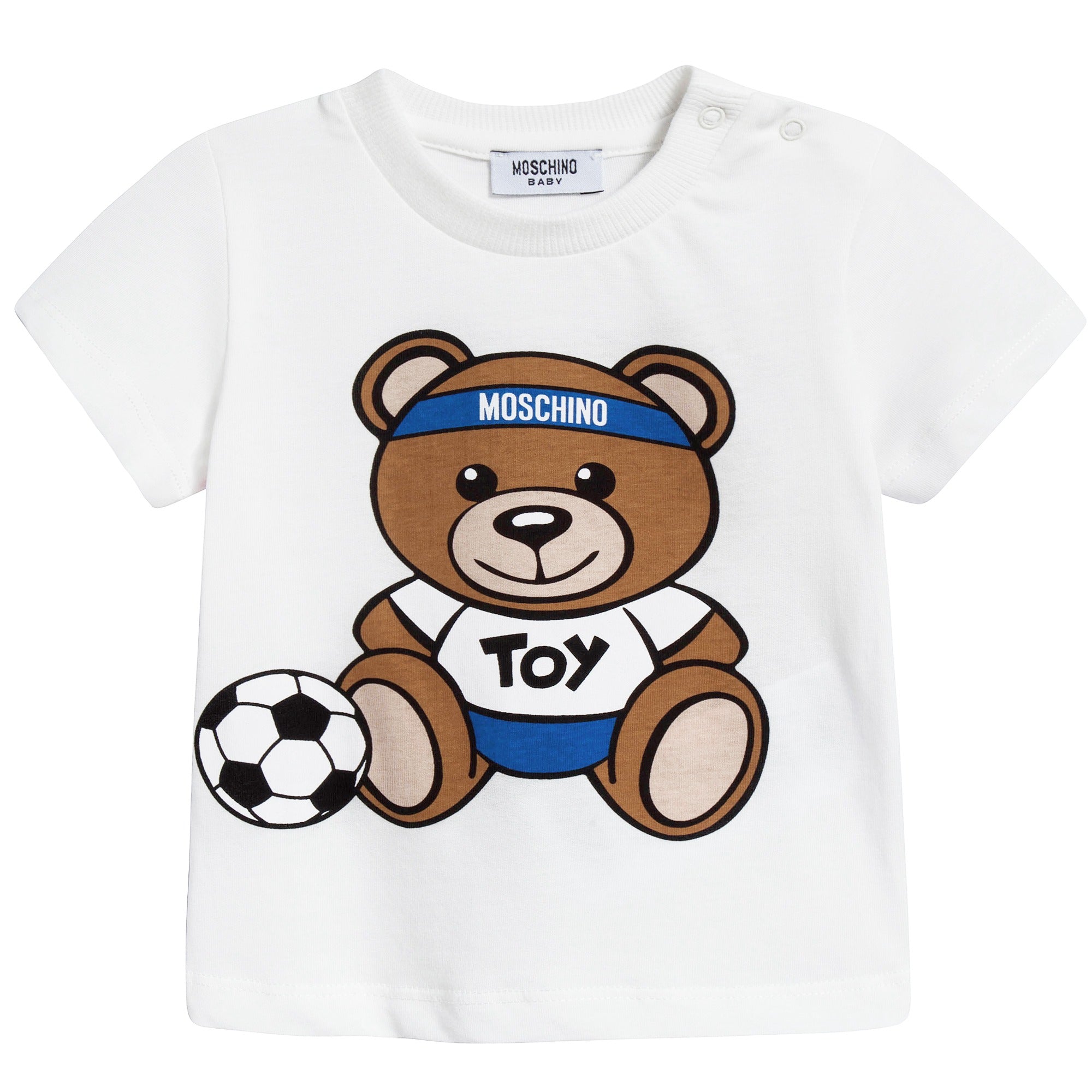 Baby Boys White Teddy Bear T-shirt