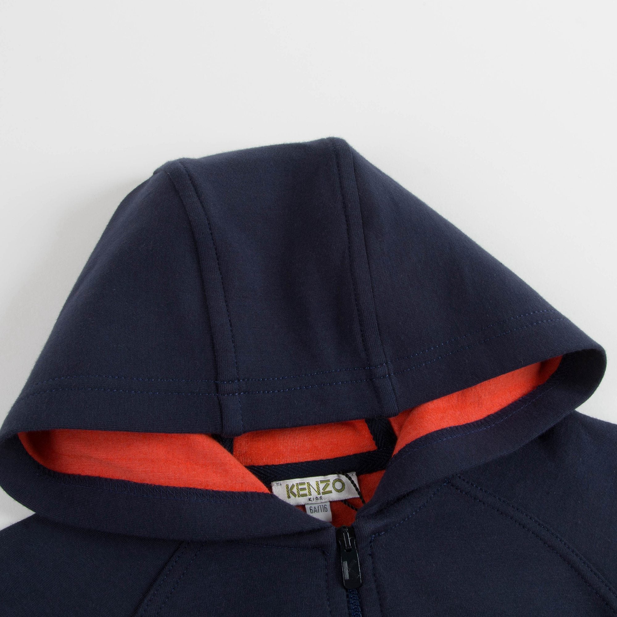 Boys Navy & Orange Cotton Cardigan