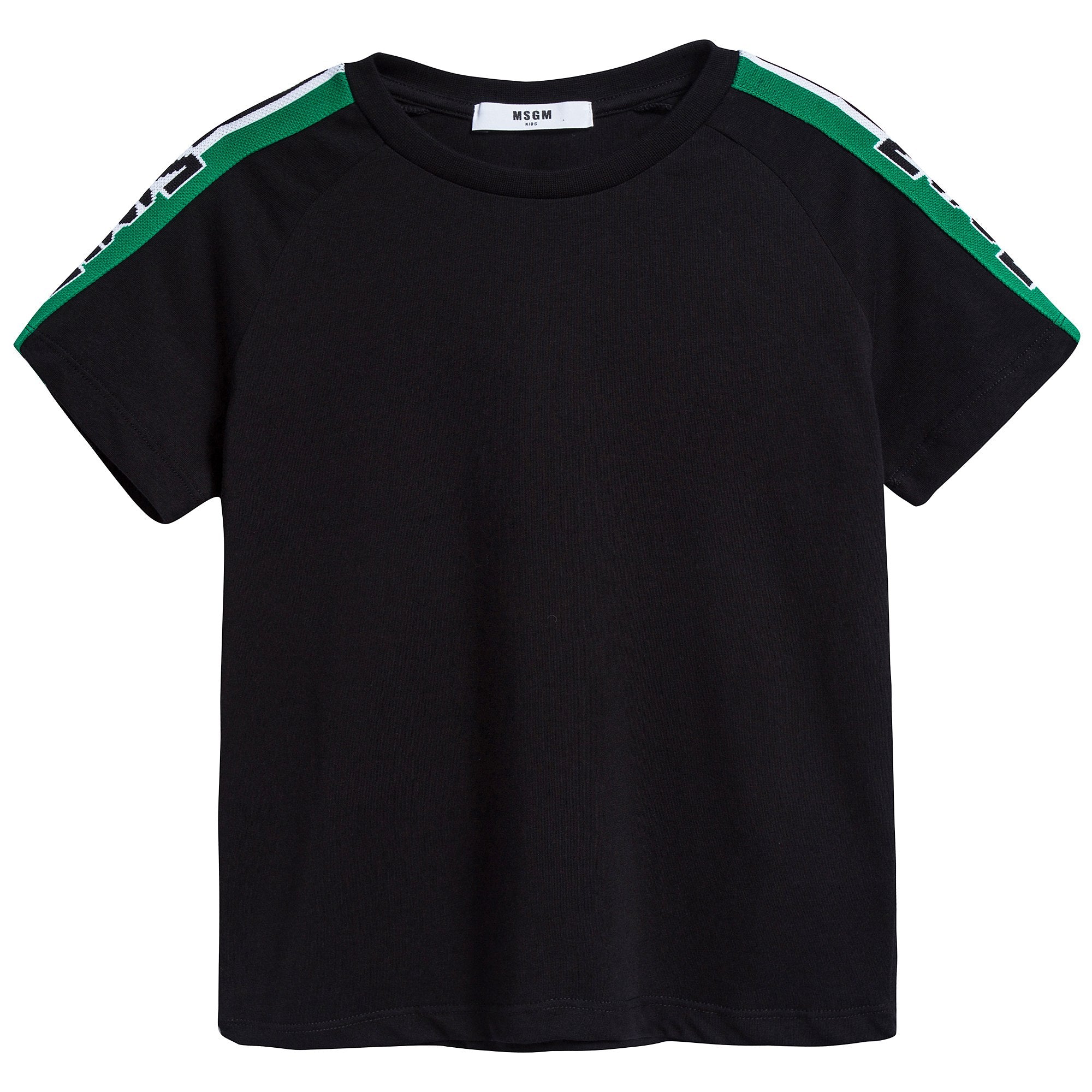 Boys Black Cotton Logo Jersey T-shirt