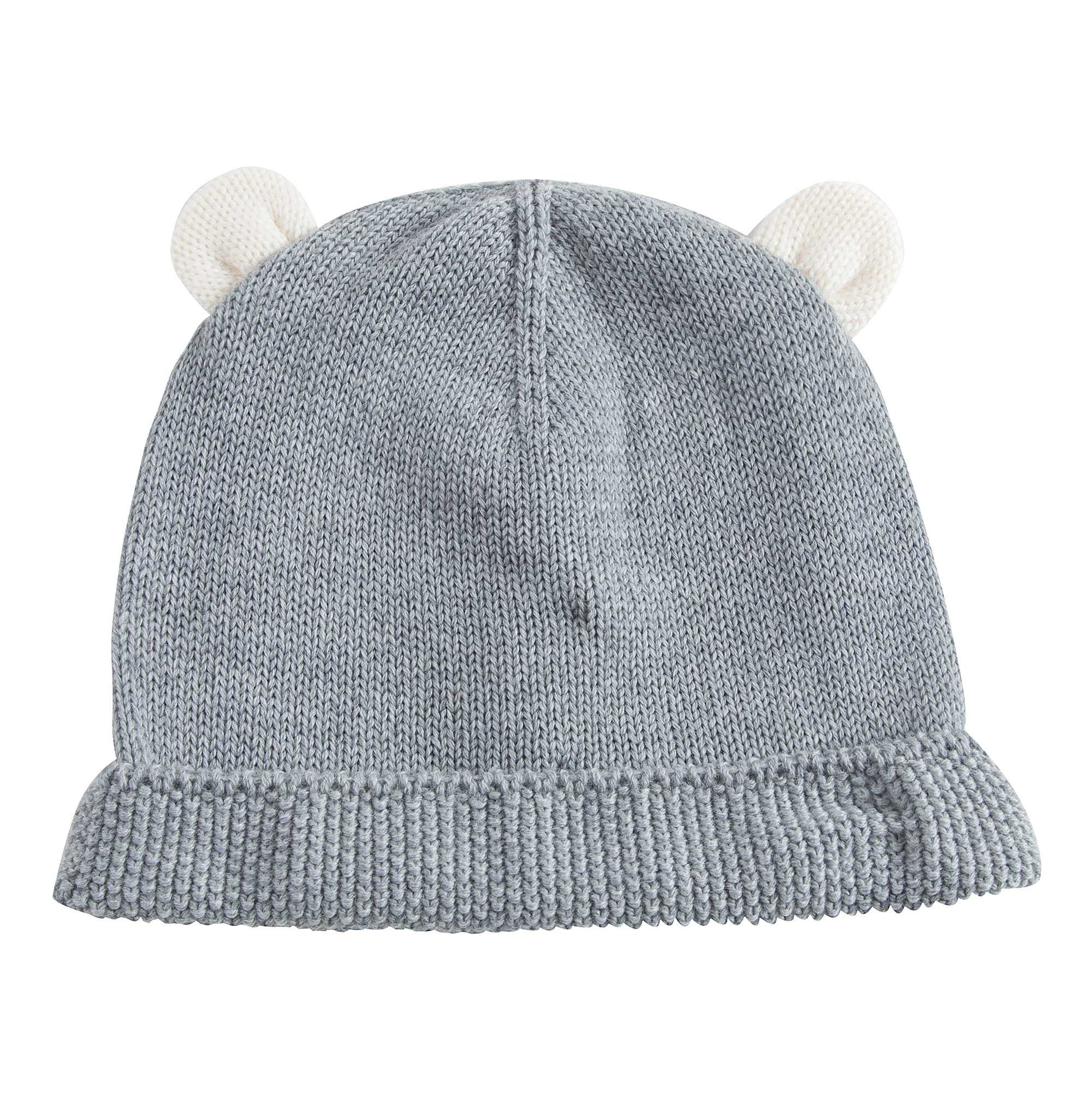 Baby Grey Knitted Hat With Ears