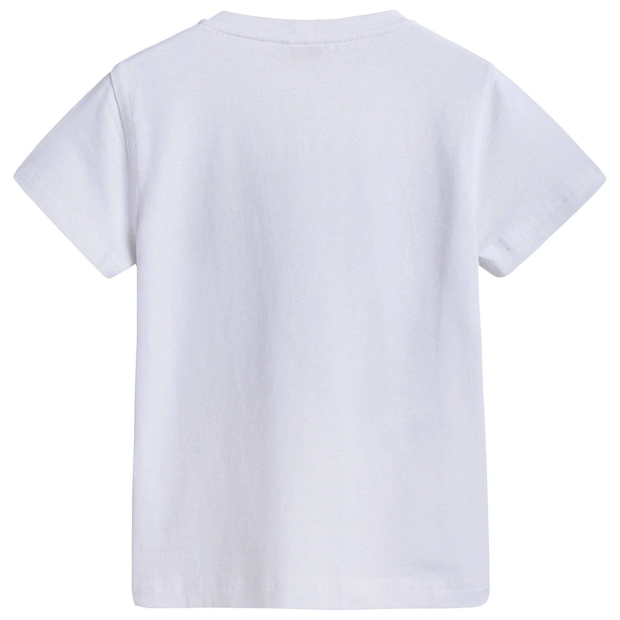 Boys White Elephant Printed T-shirt