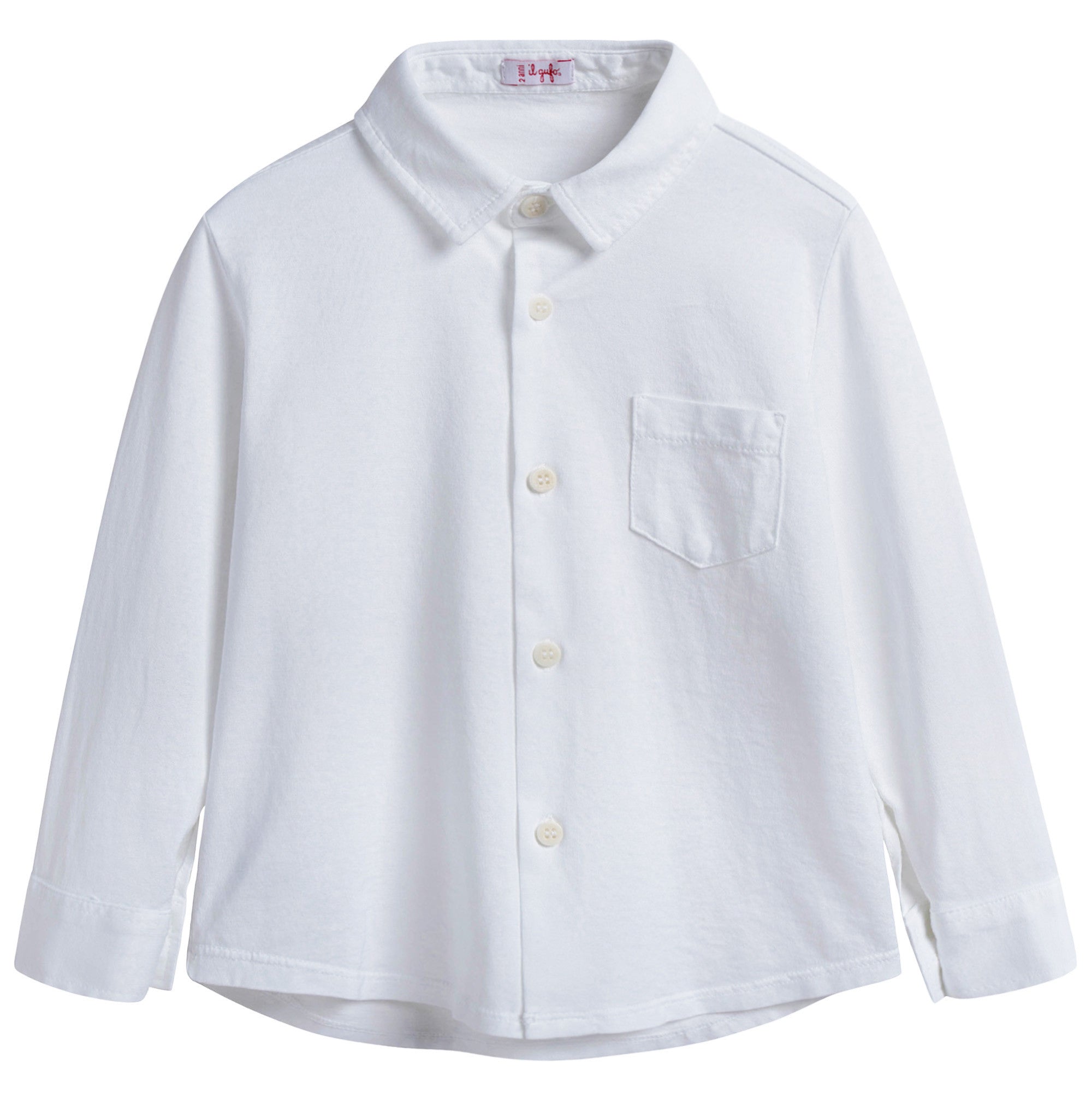 Boys & Girls White Shirt With Collar