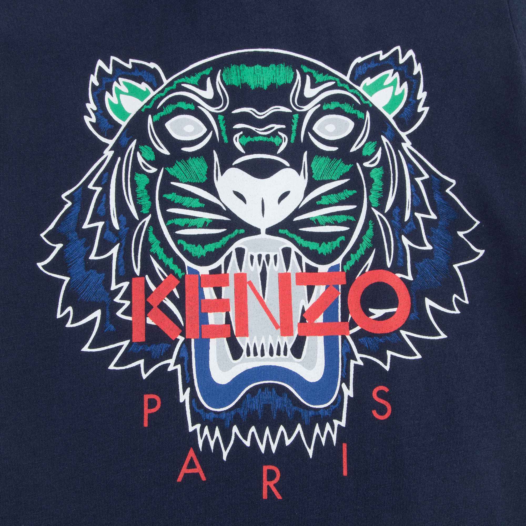 Boys Navy With Tiger Cotton T-shirt