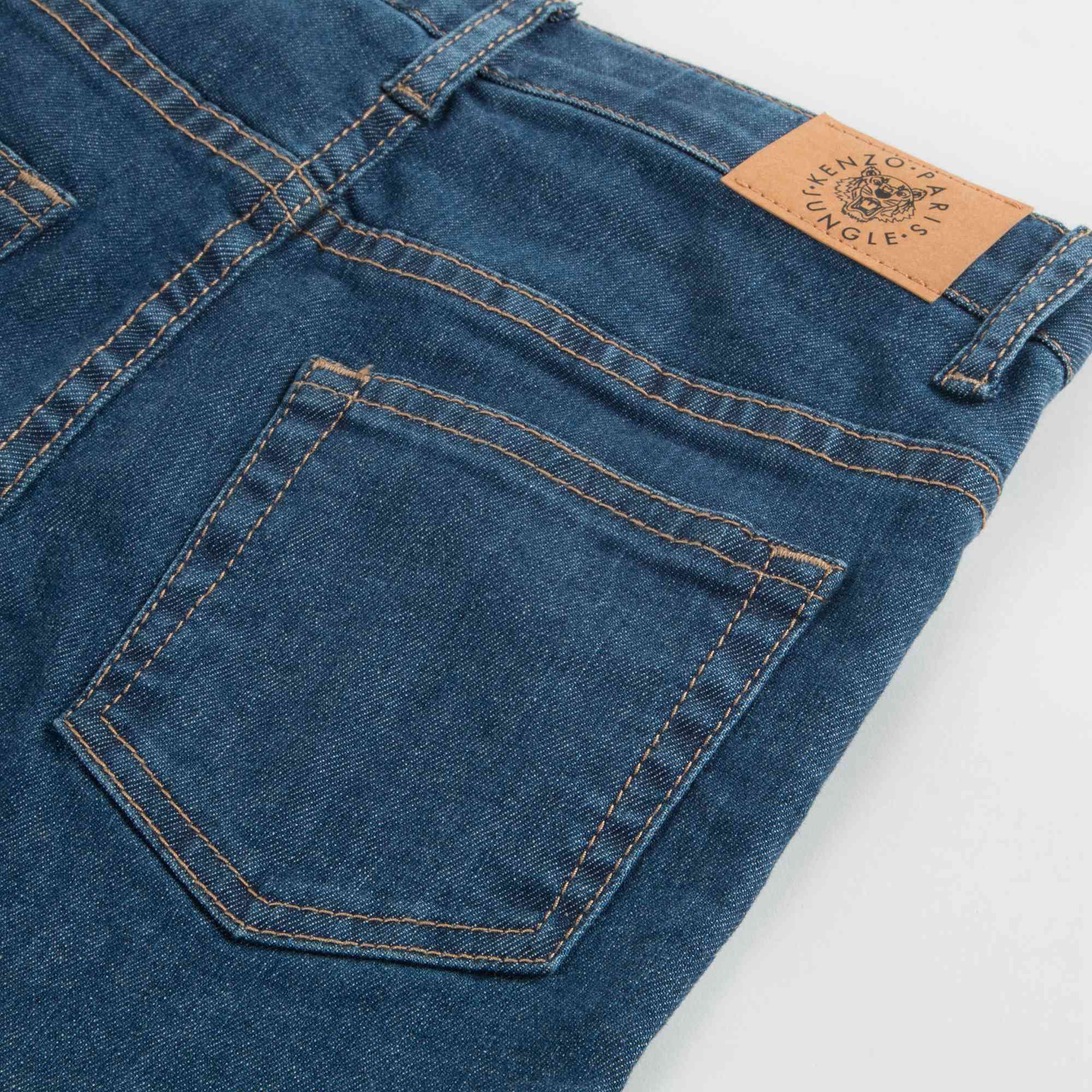 Boys Denim Blue Cotton Troussers