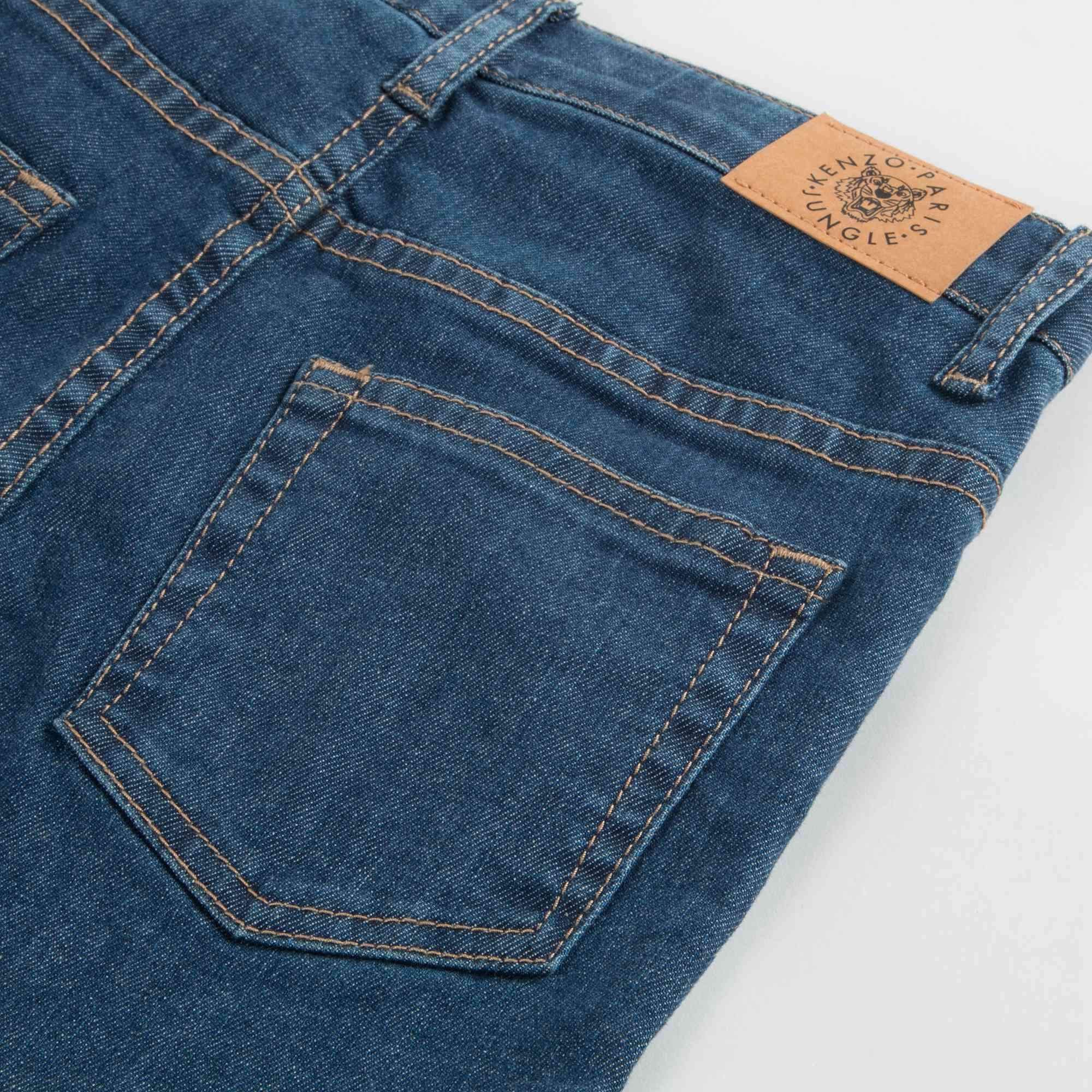 Boys Denim Blue Cotton Troussers